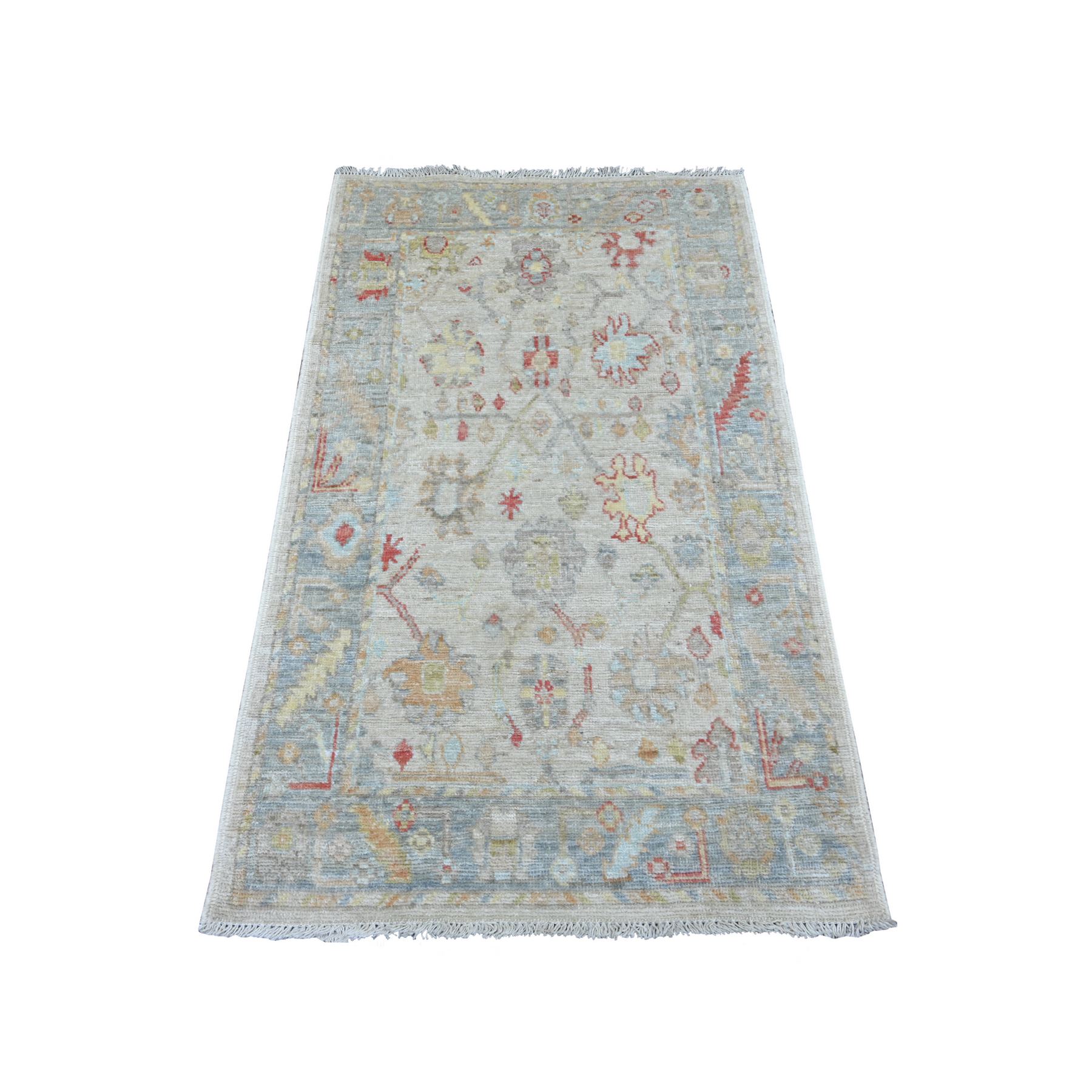 Oushak-And-Peshawar-Hand-Knotted-Rug-107785