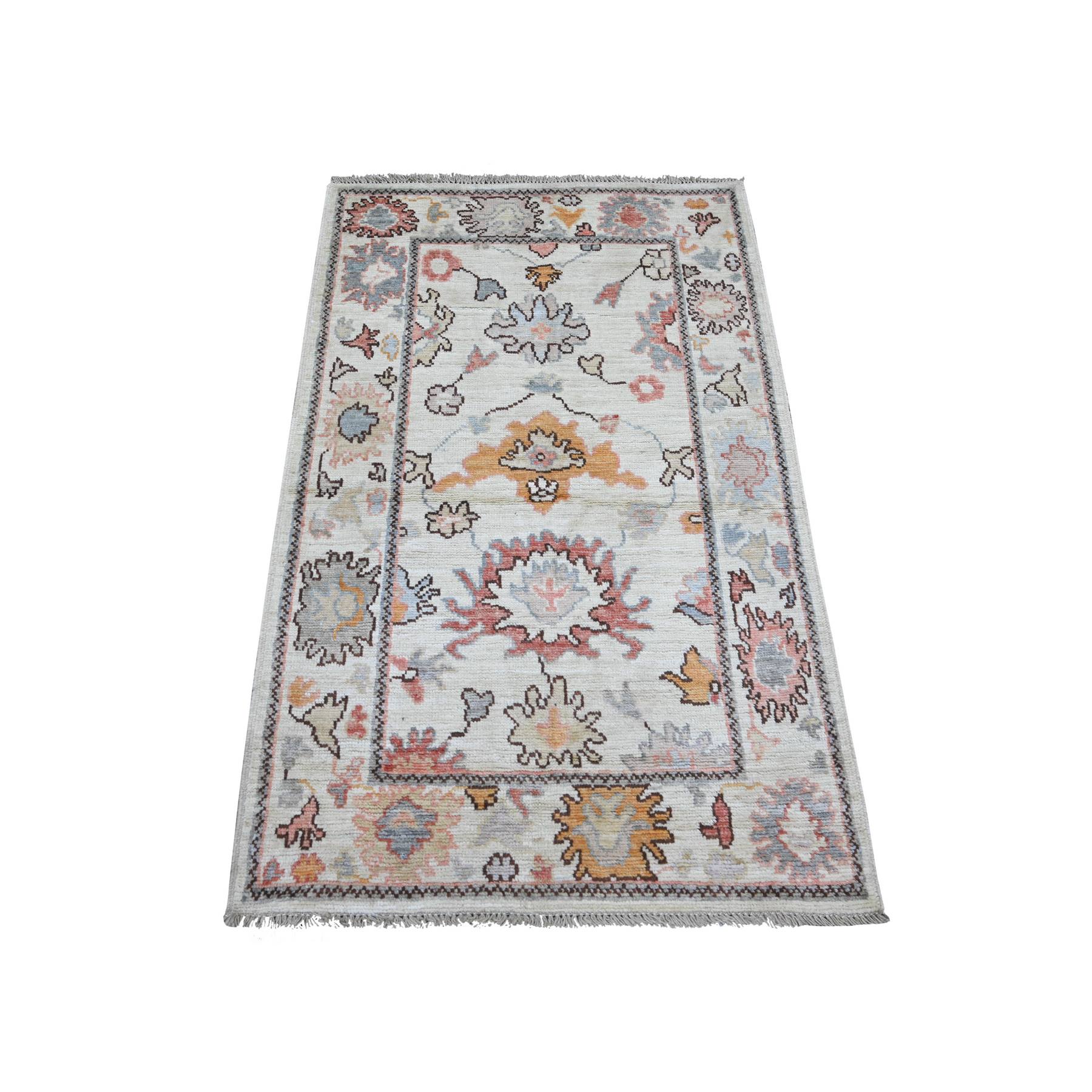 Oushak-And-Peshawar-Hand-Knotted-Rug-107795