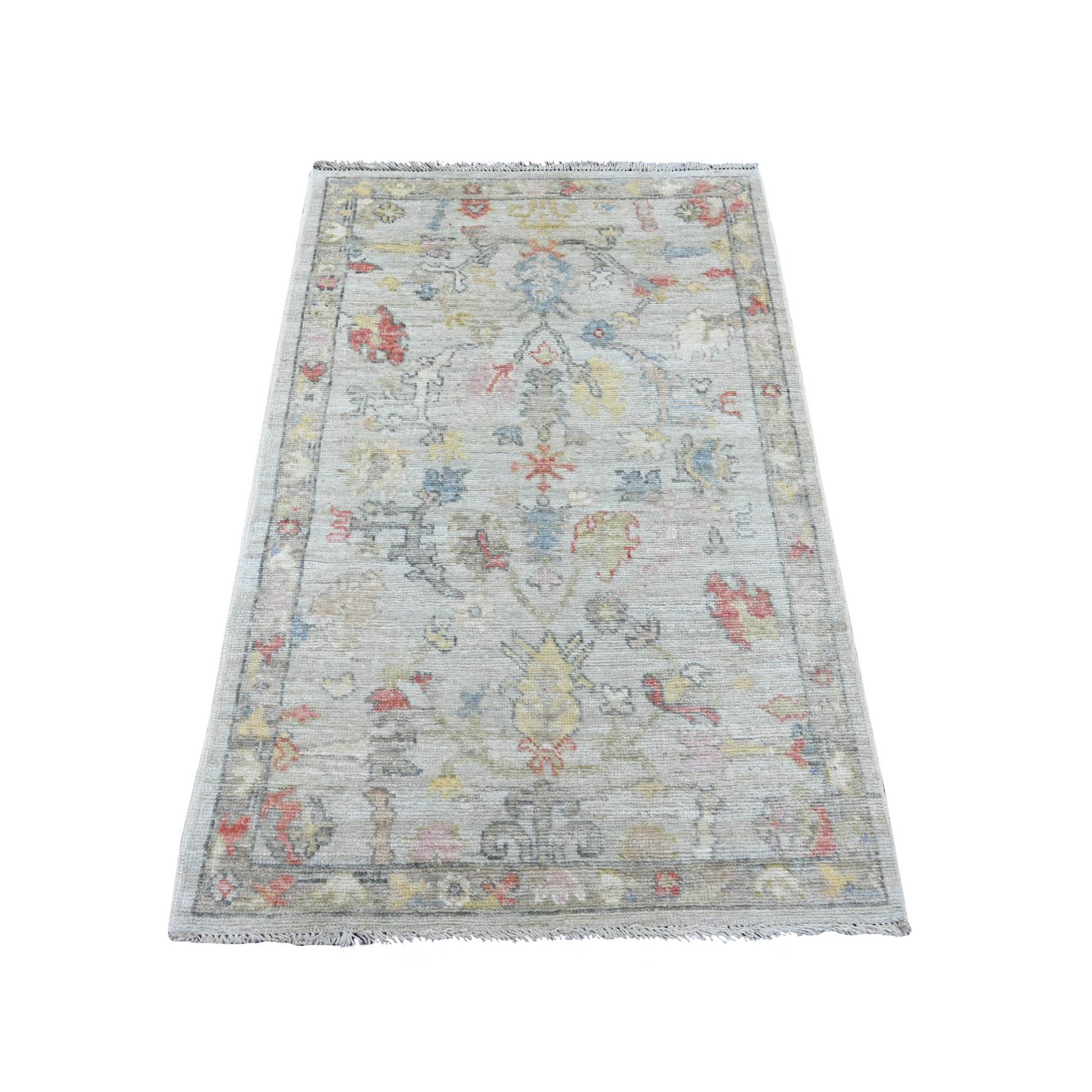 Oushak-And-Peshawar-Hand-Knotted-Rug-107810