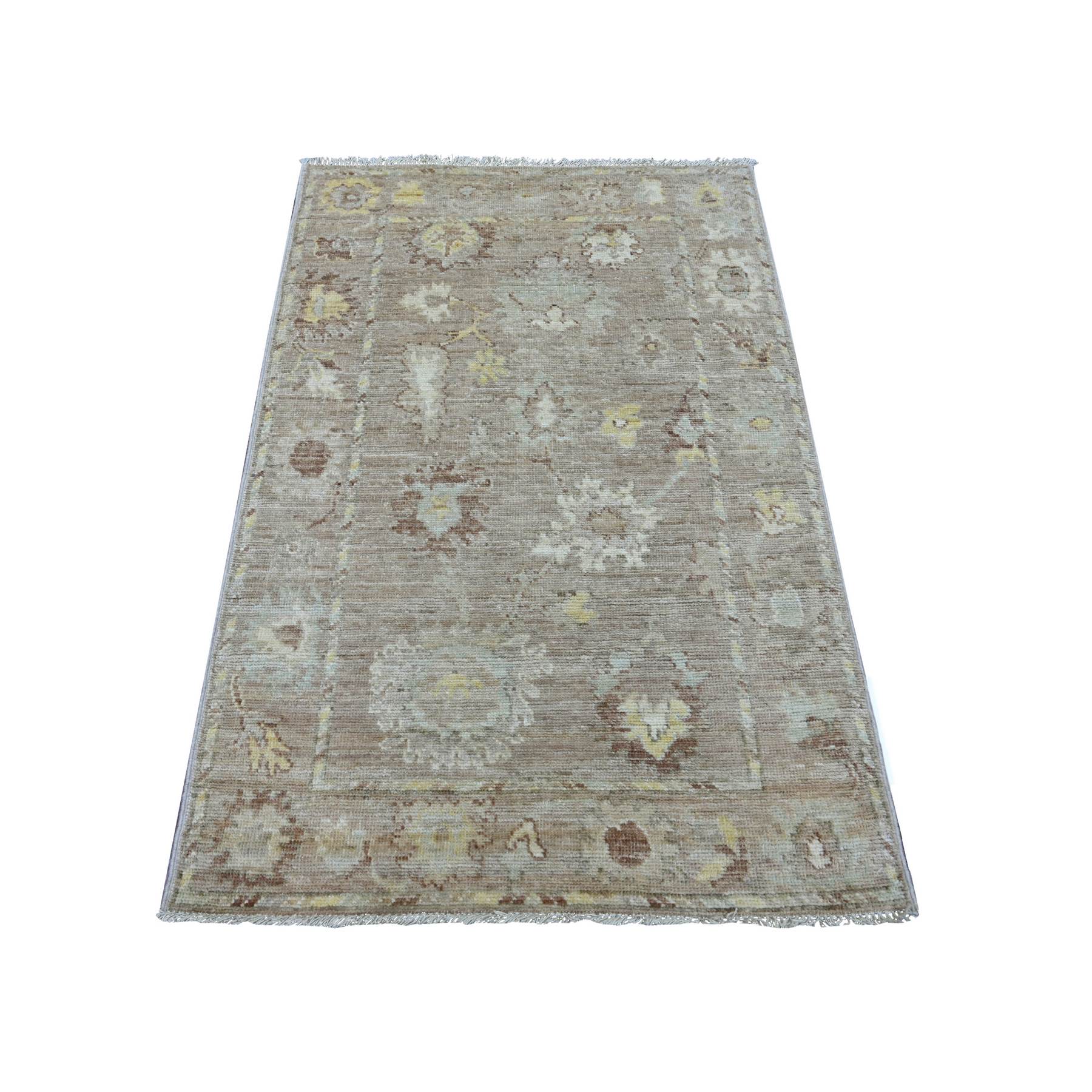 Oushak-And-Peshawar-Hand-Knotted-Rug-107825