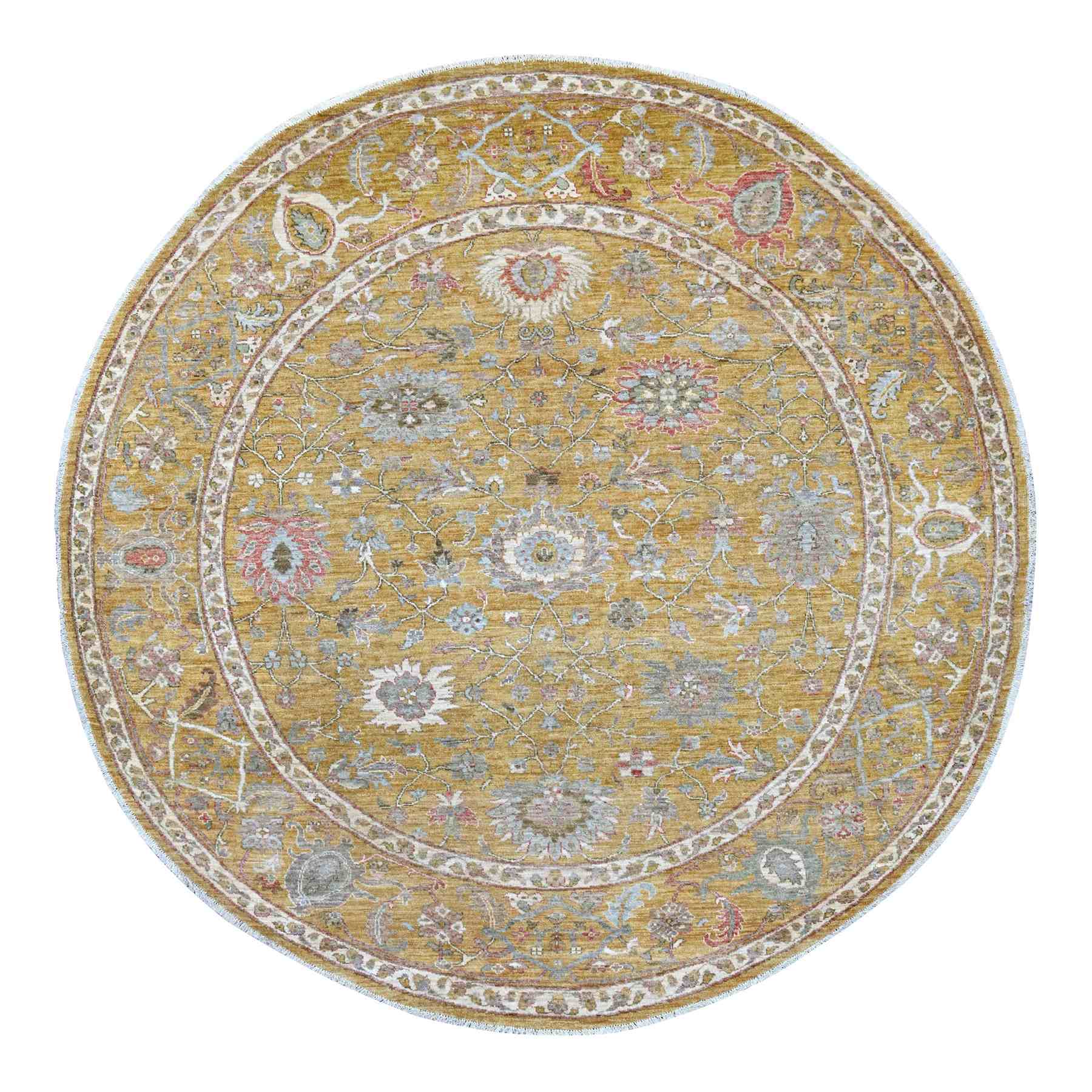 Oushak-And-Peshawar-Hand-Knotted-Rug-107880