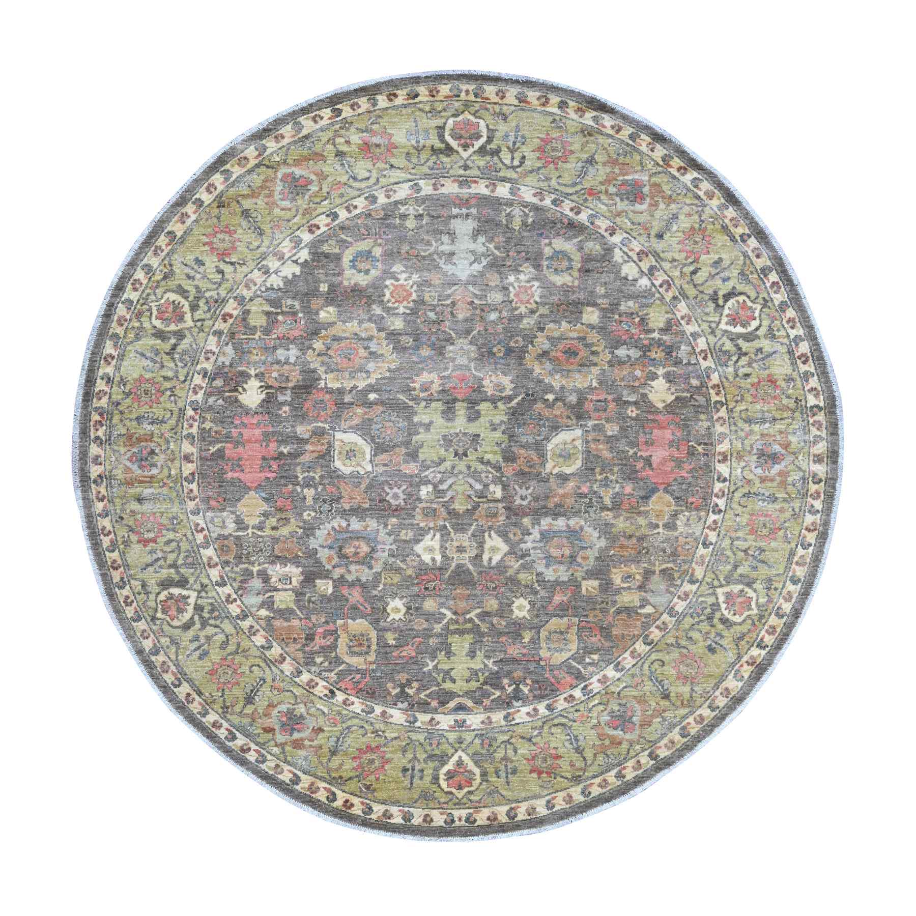Oushak-And-Peshawar-Hand-Knotted-Rug-107890