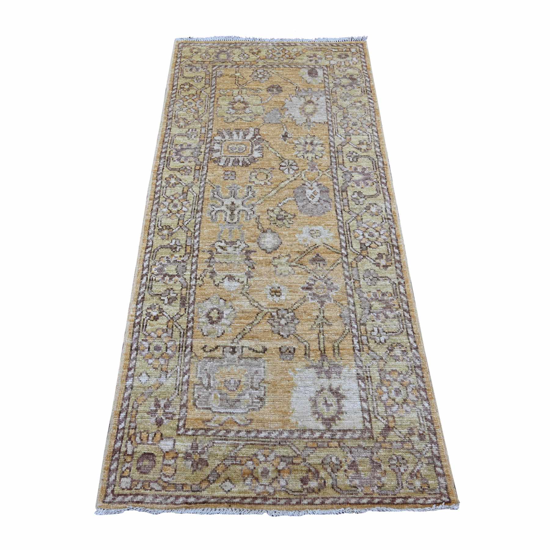 Oushak-And-Peshawar-Hand-Knotted-Rug-107915