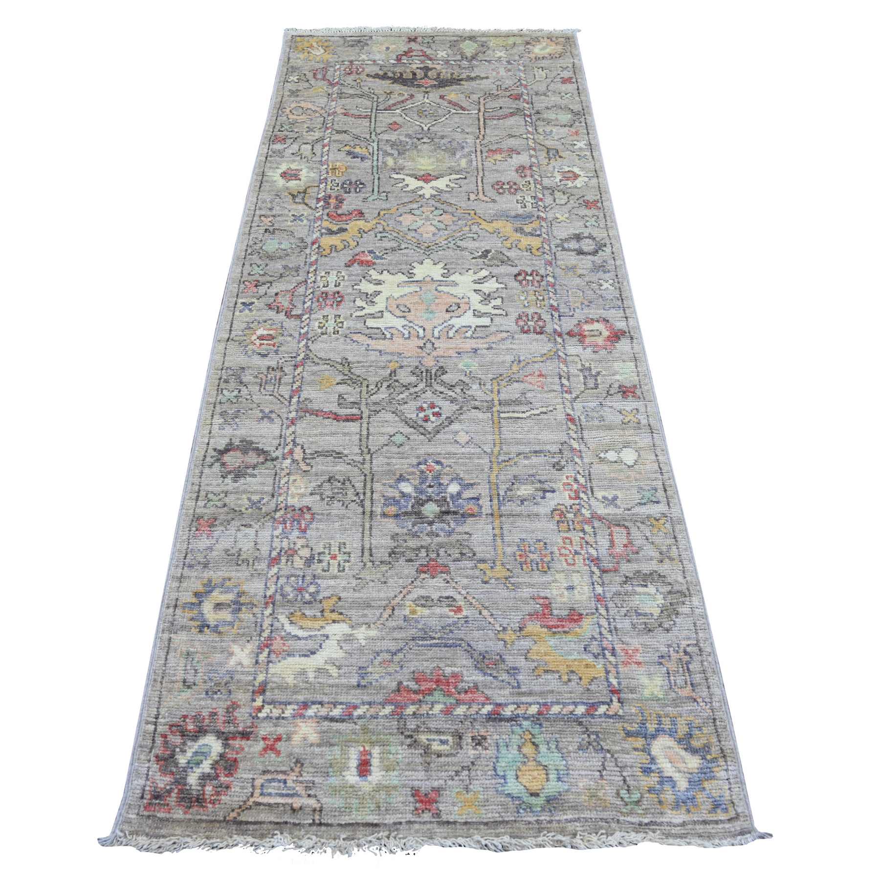 Oushak-And-Peshawar-Hand-Knotted-Rug-107930