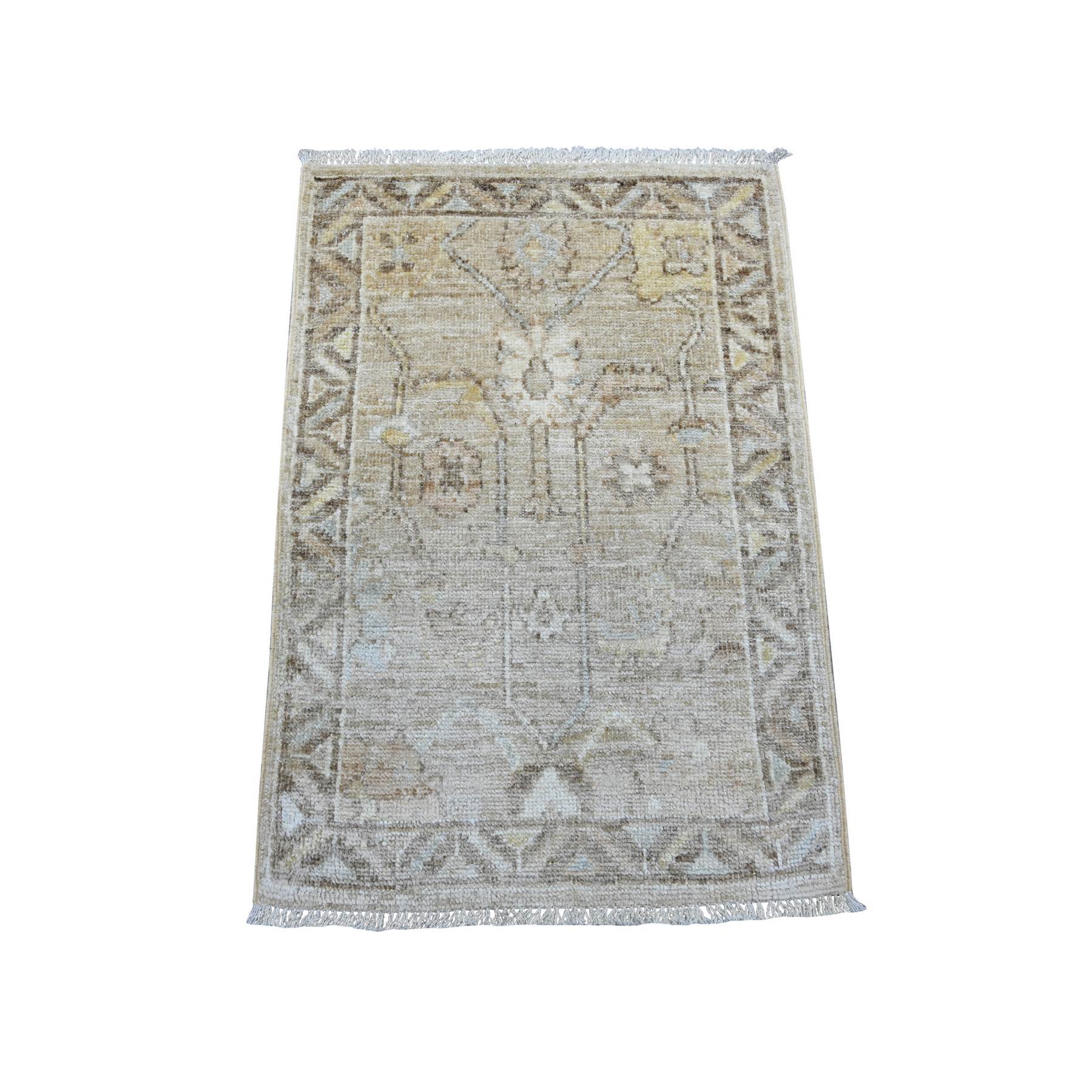 Oushak-And-Peshawar-Hand-Knotted-Rug-107980