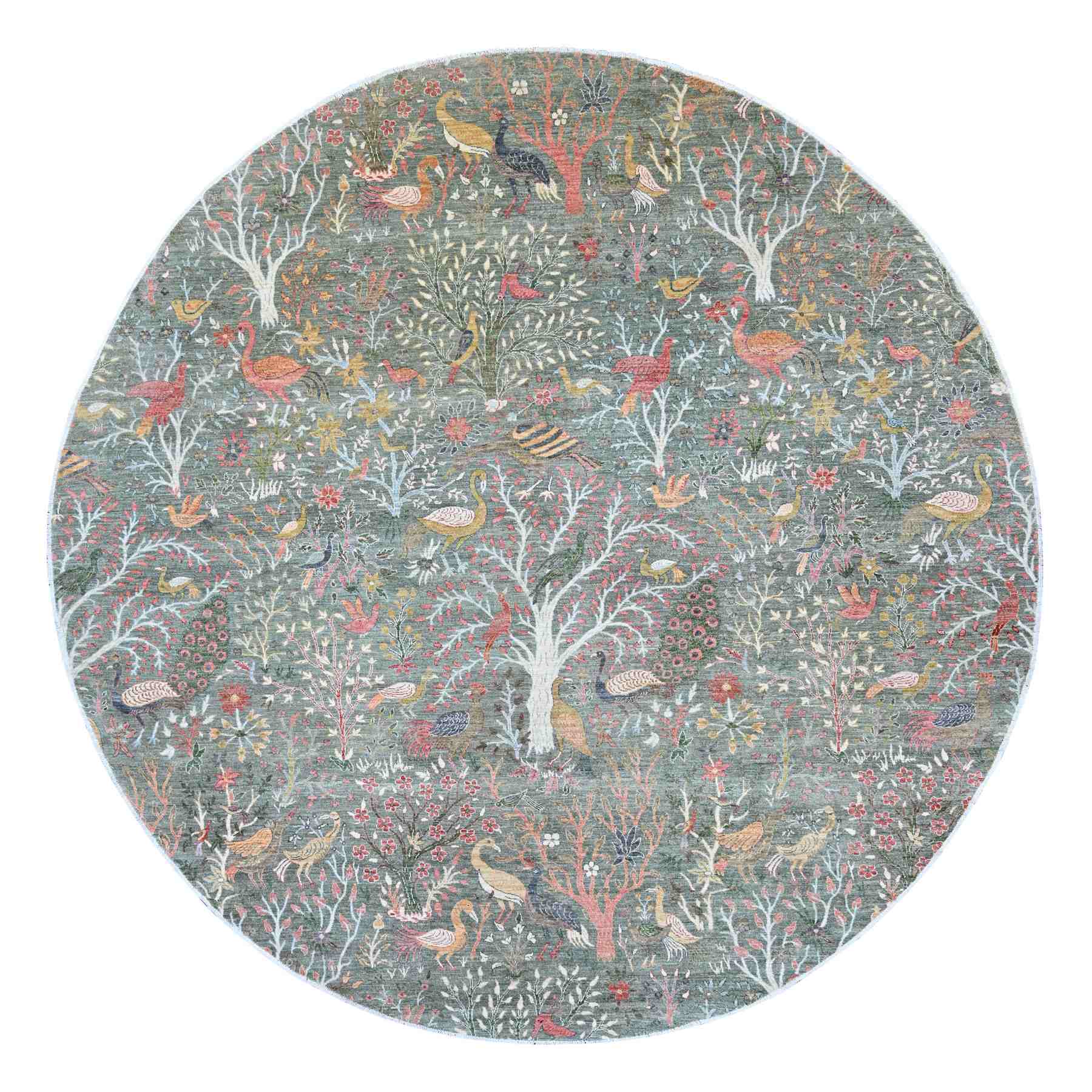 Oushak-And-Peshawar-Hand-Knotted-Rug-108015