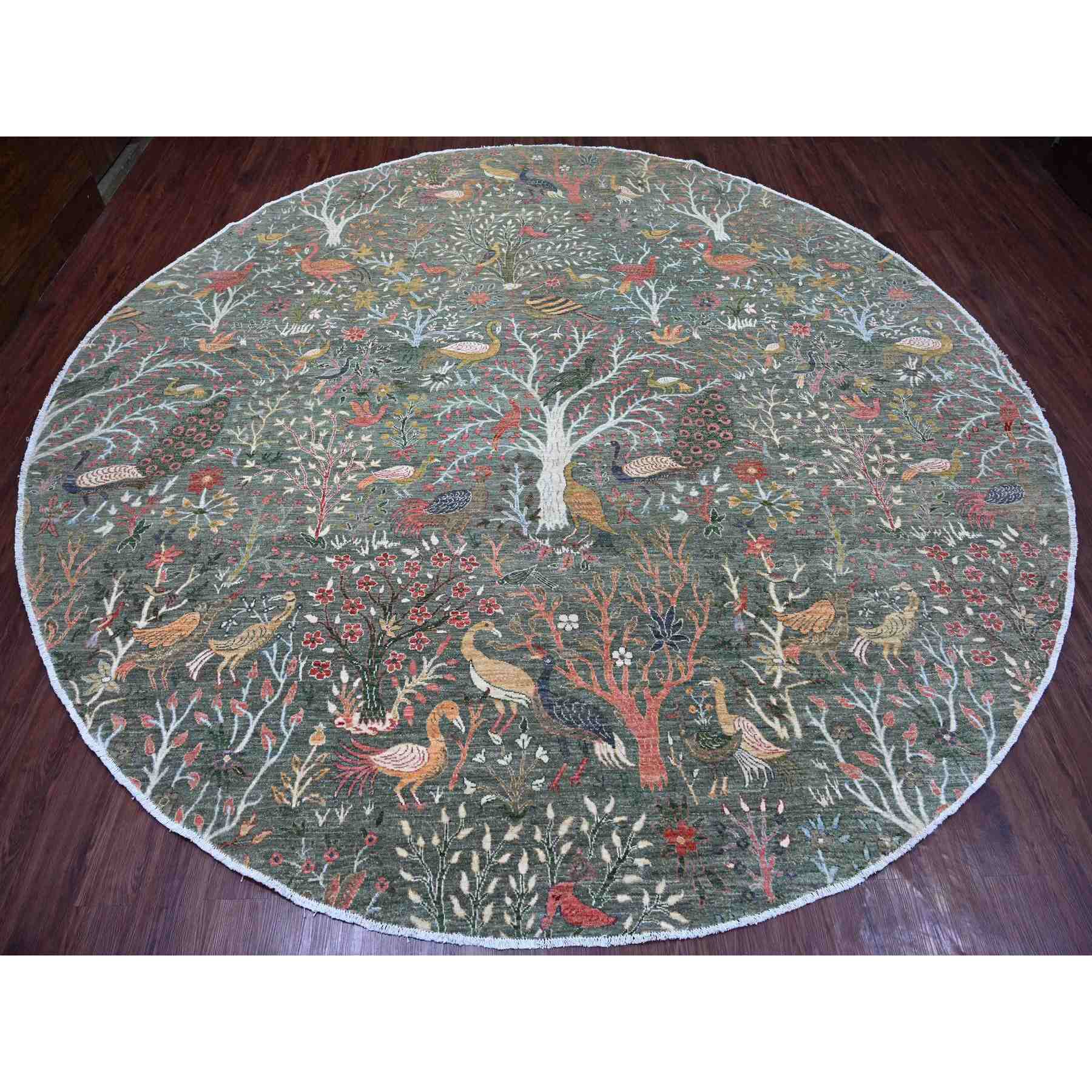 Oushak-And-Peshawar-Hand-Knotted-Rug-108015
