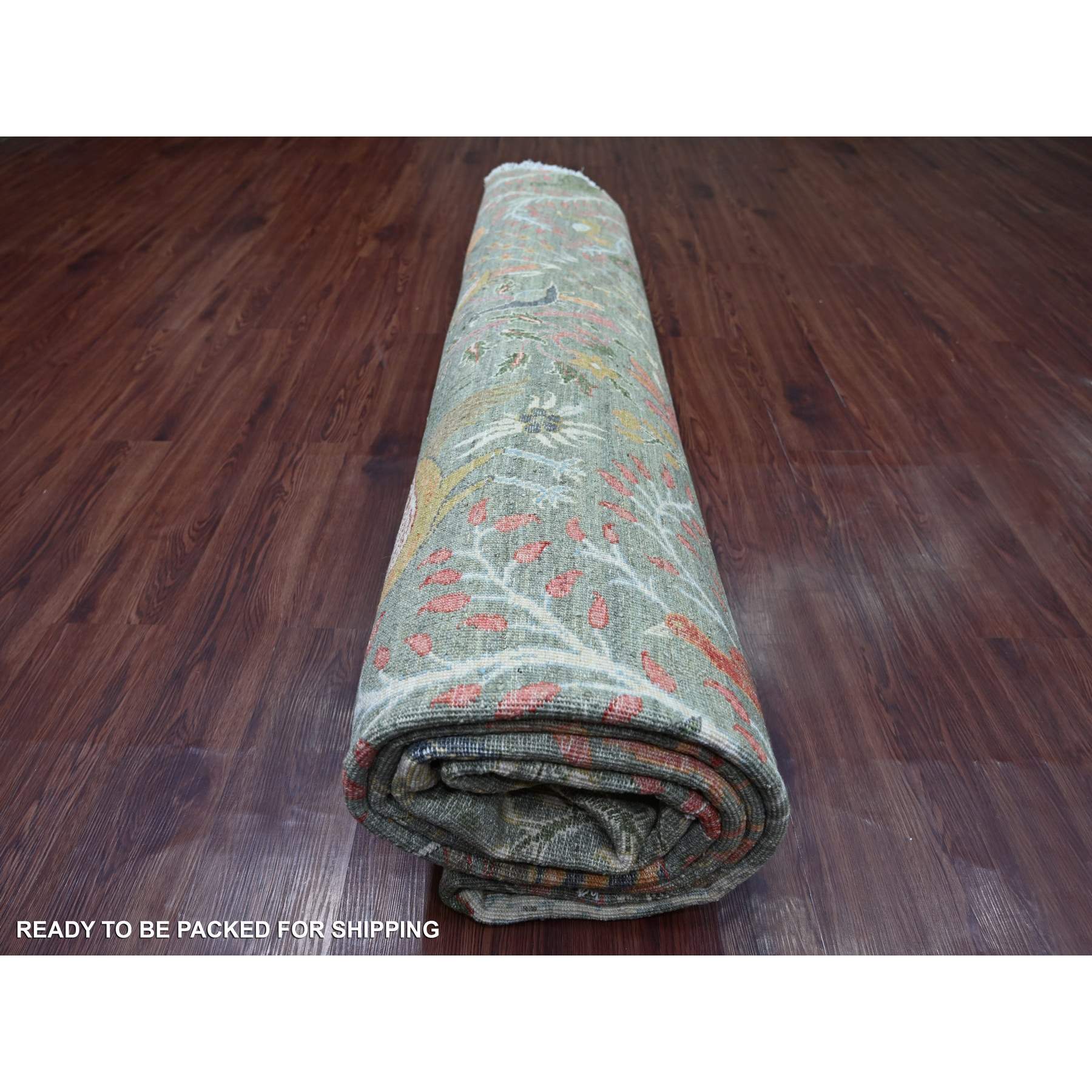 Oushak-And-Peshawar-Hand-Knotted-Rug-108015