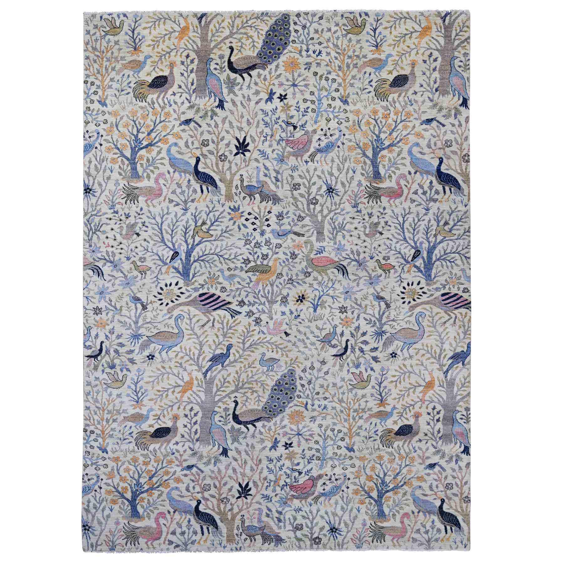 Oushak-And-Peshawar-Hand-Knotted-Rug-108020