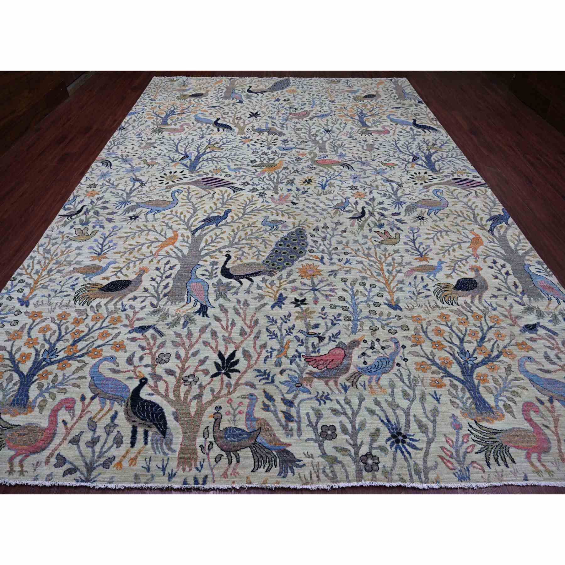 Oushak-And-Peshawar-Hand-Knotted-Rug-108020