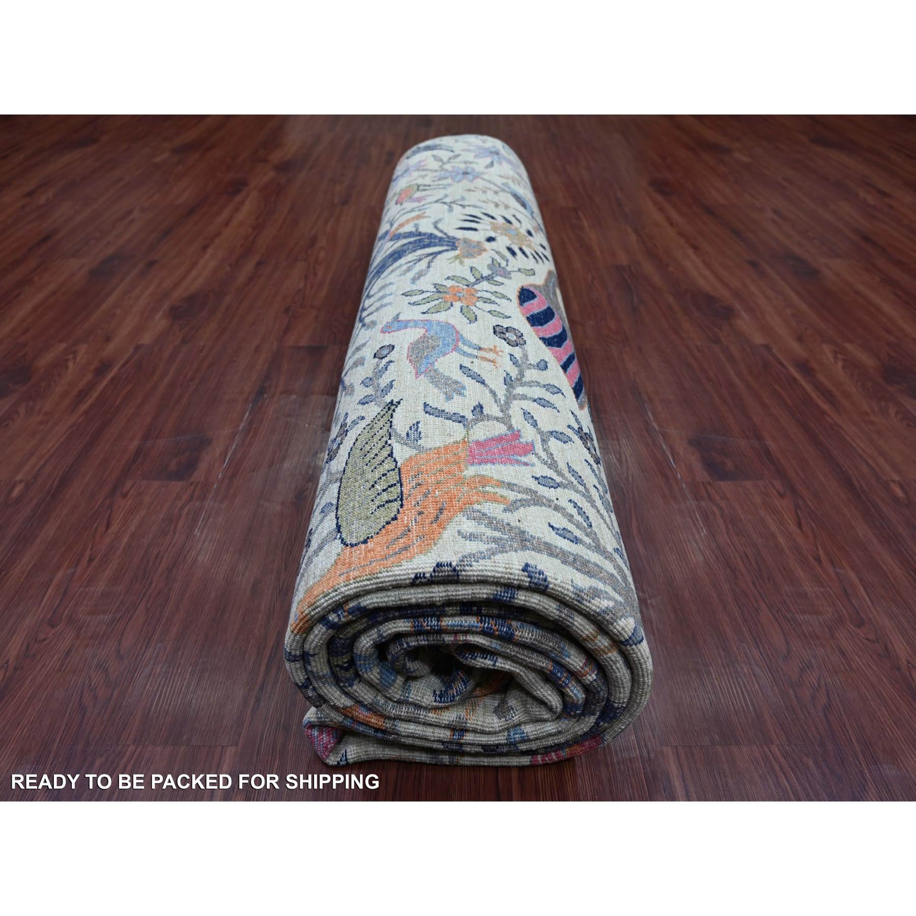 Oushak-And-Peshawar-Hand-Knotted-Rug-108020
