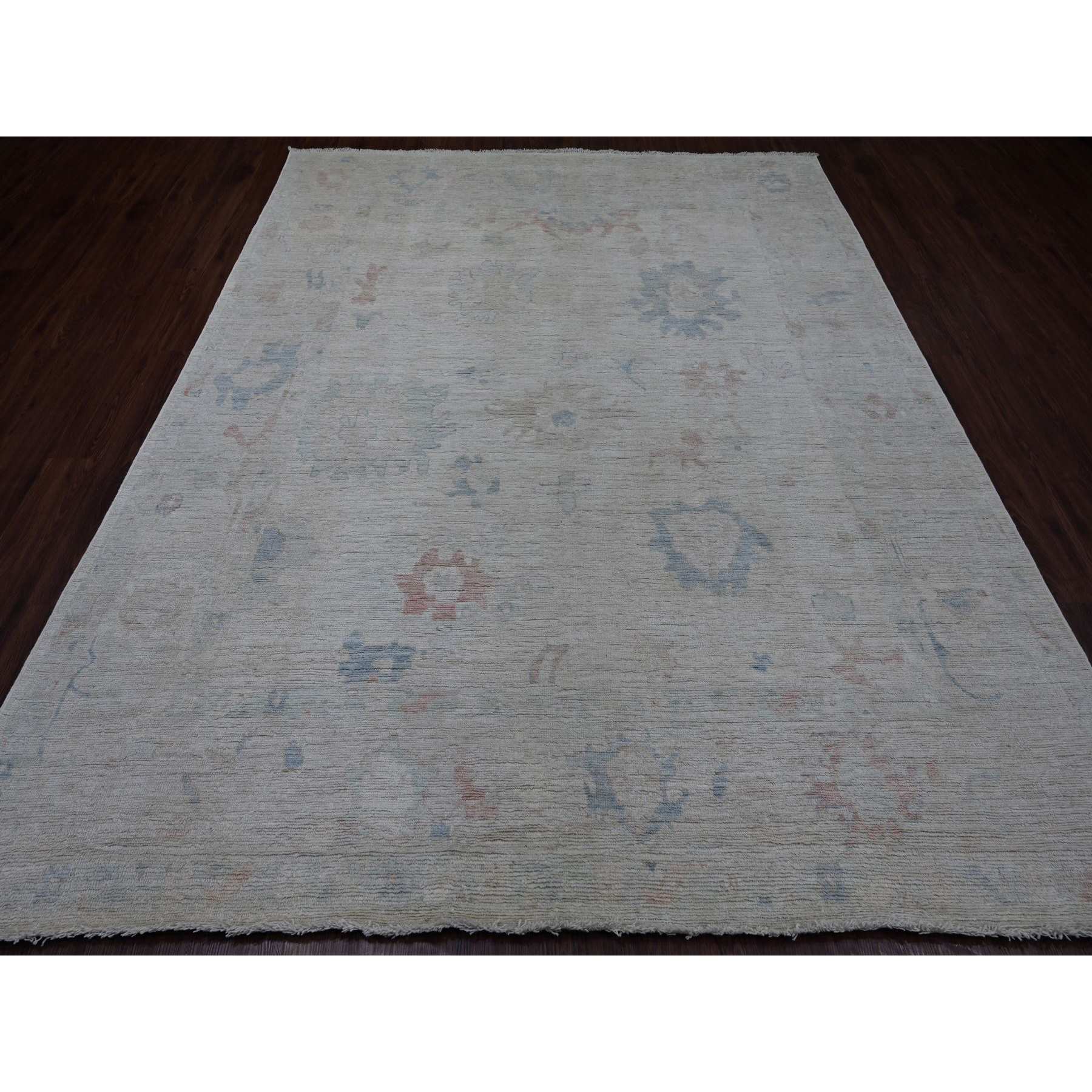 Oushak-And-Peshawar-Hand-Knotted-Rug-108030