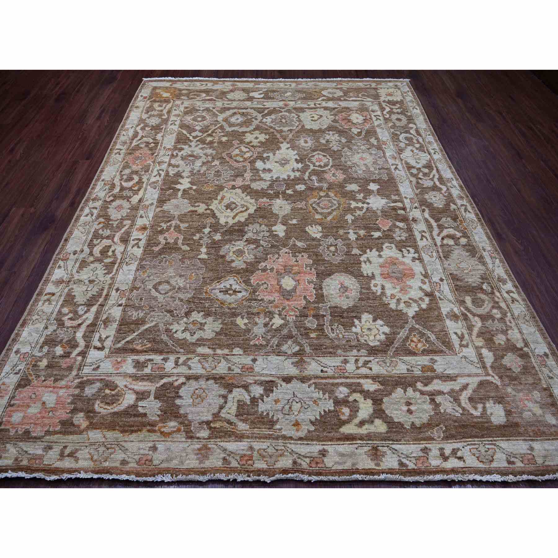 Oushak-And-Peshawar-Hand-Knotted-Rug-108040