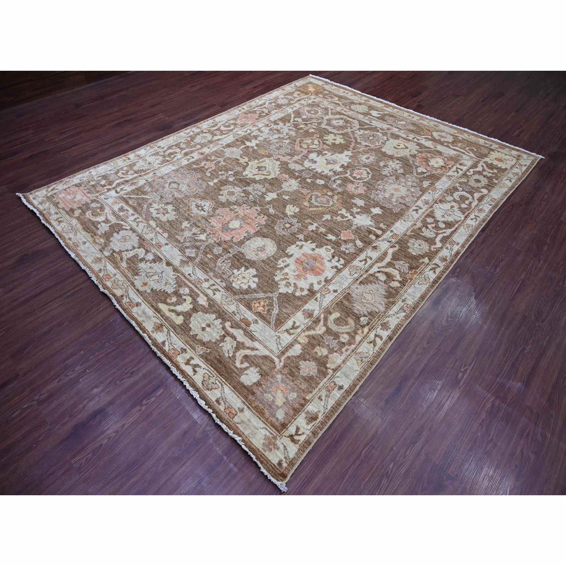 Oushak-And-Peshawar-Hand-Knotted-Rug-108040