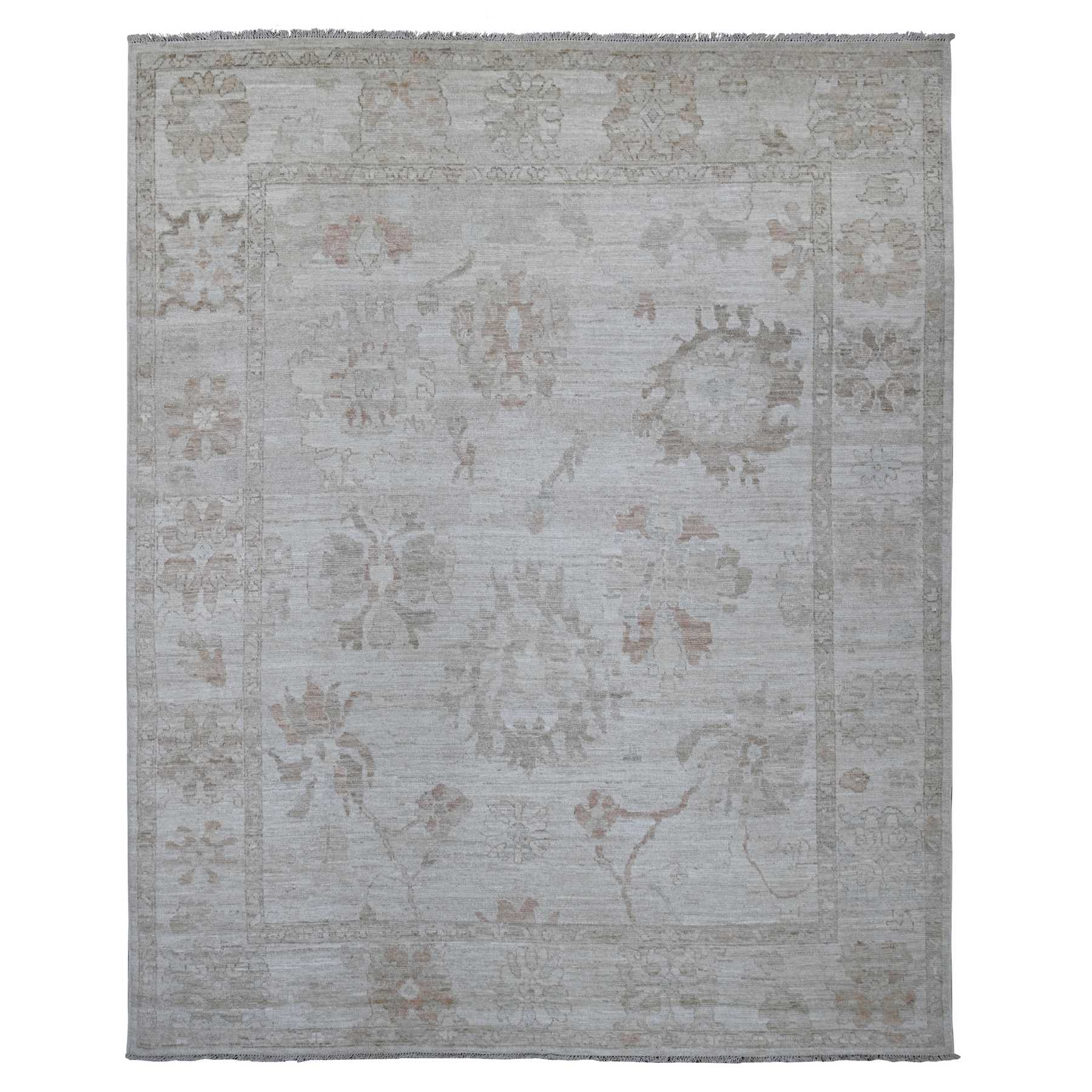 Oushak-And-Peshawar-Hand-Knotted-Rug-108045