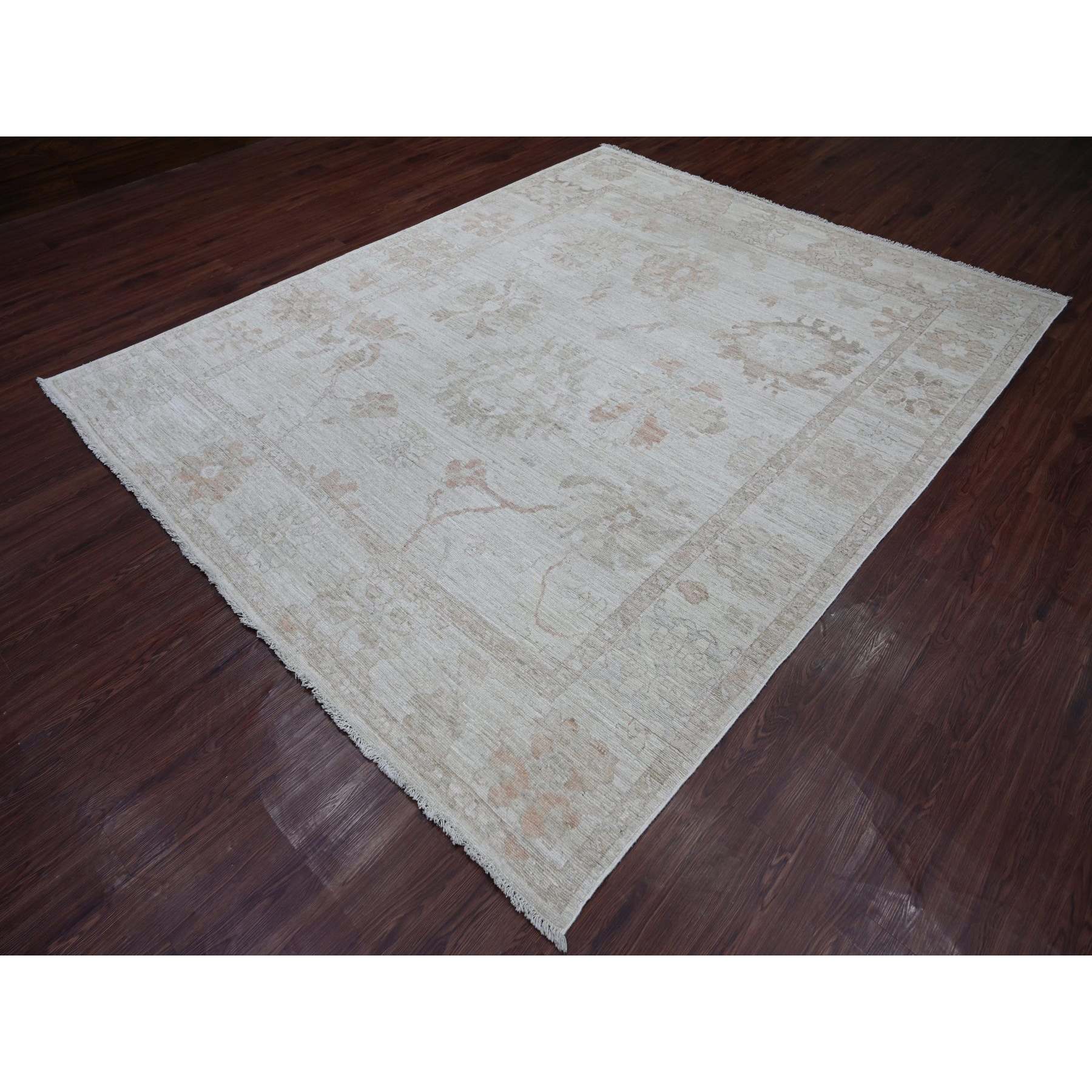 Oushak-And-Peshawar-Hand-Knotted-Rug-108045