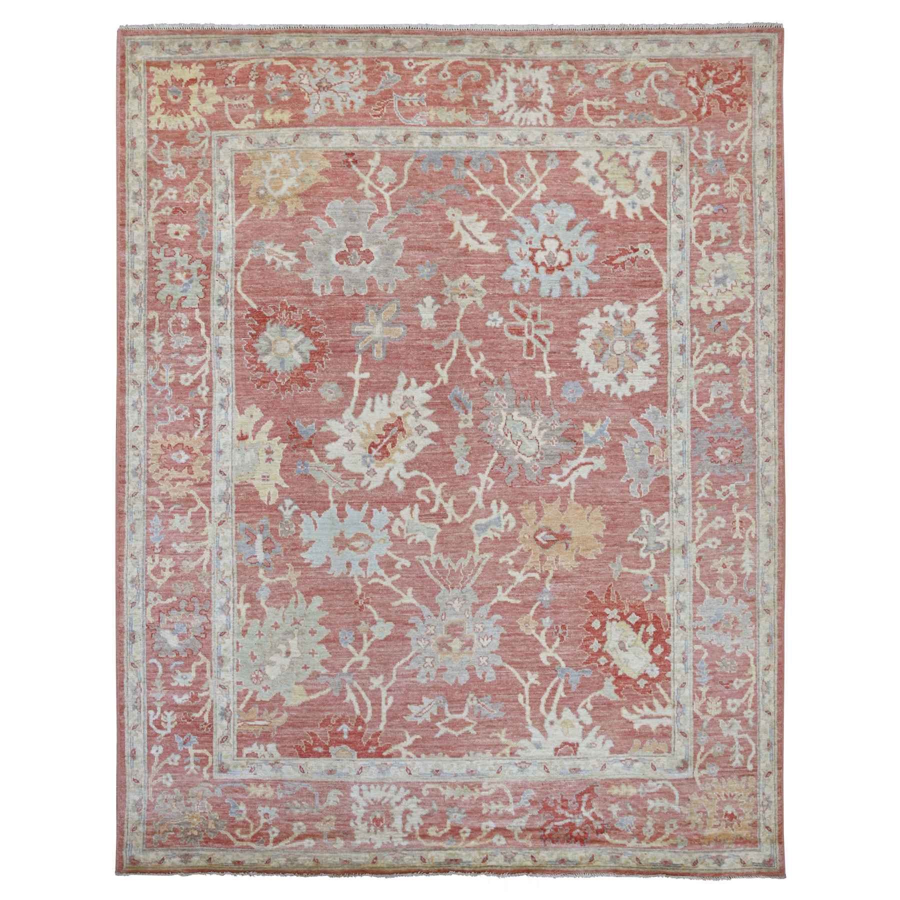 Oushak-And-Peshawar-Hand-Knotted-Rug-108055