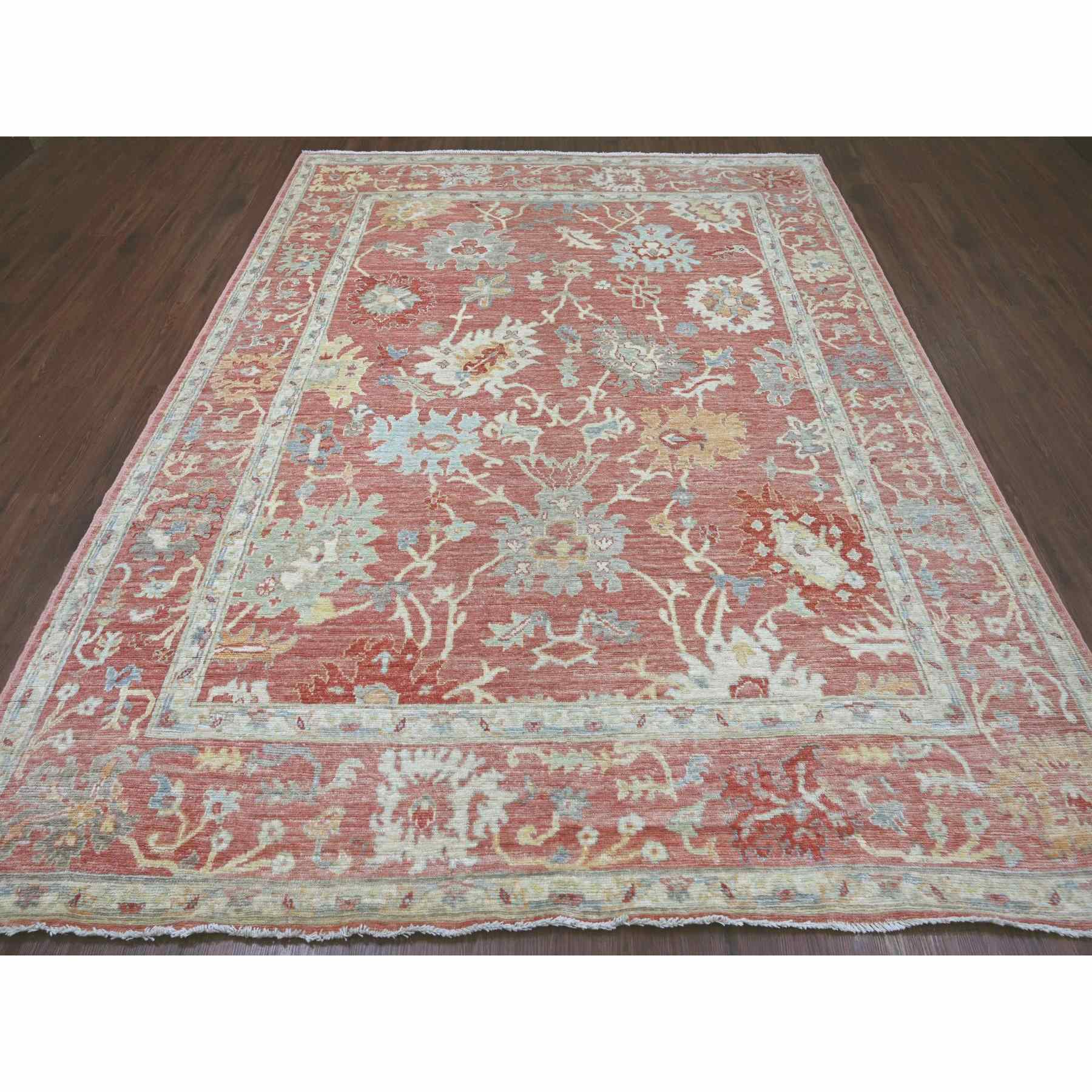 Oushak-And-Peshawar-Hand-Knotted-Rug-108055