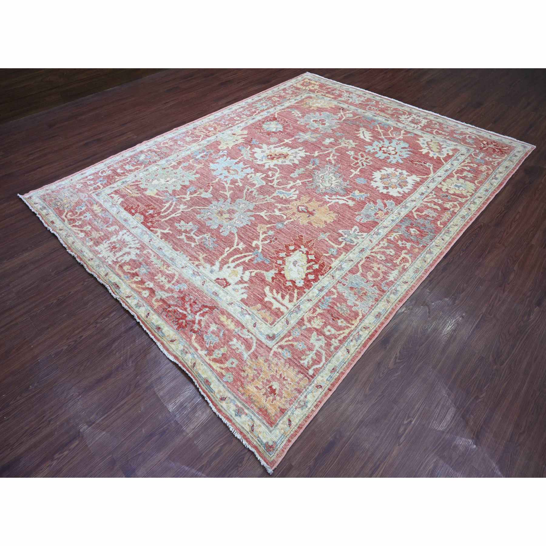 Oushak-And-Peshawar-Hand-Knotted-Rug-108055