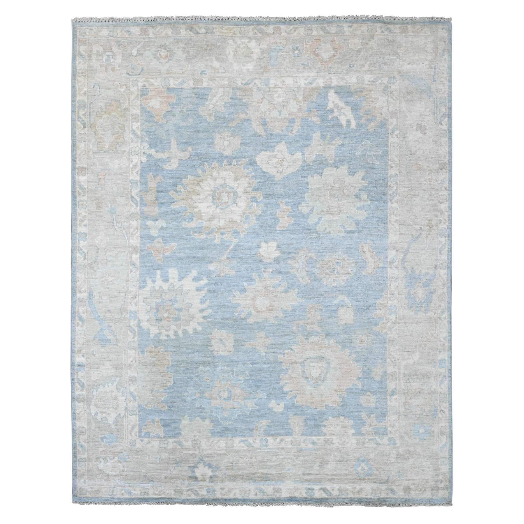 Oushak-And-Peshawar-Hand-Knotted-Rug-108065