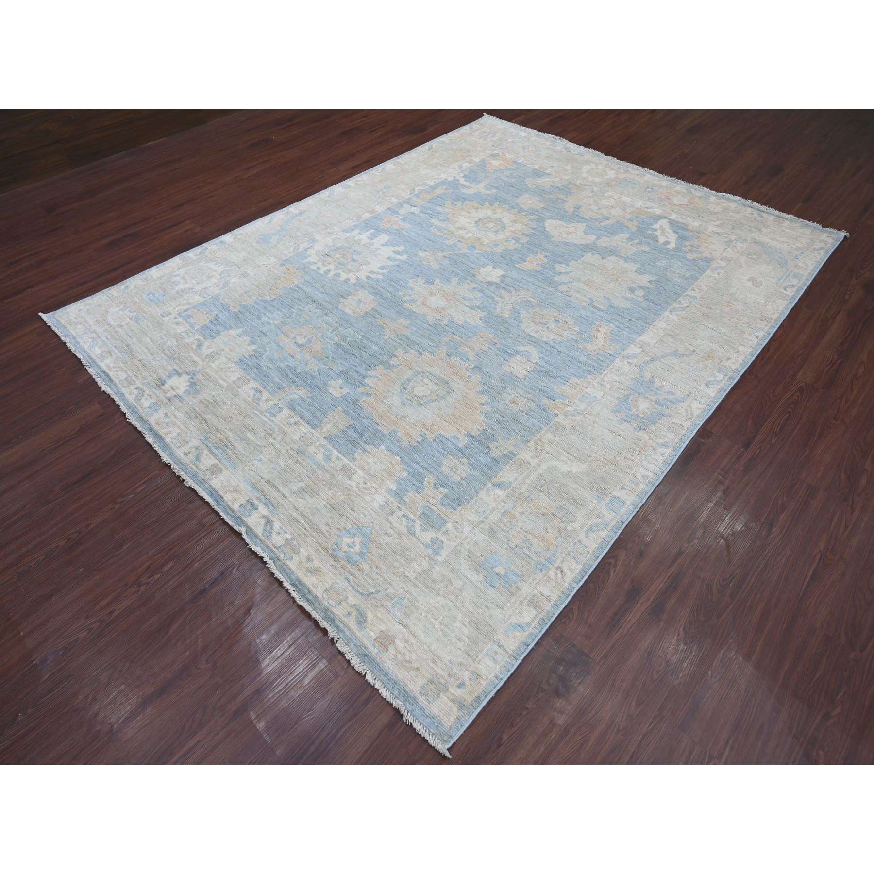 Oushak-And-Peshawar-Hand-Knotted-Rug-108065