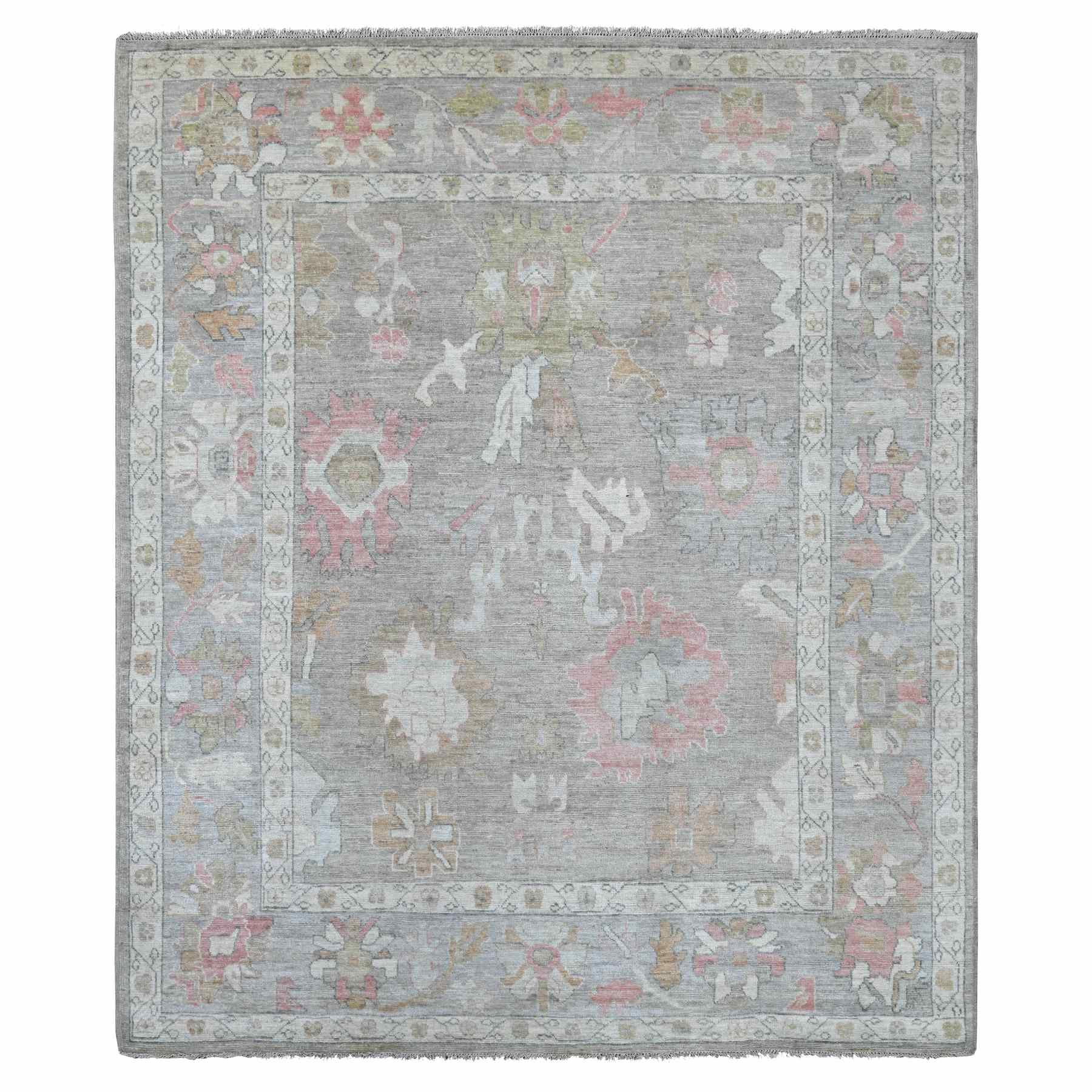Oushak-And-Peshawar-Hand-Knotted-Rug-108070