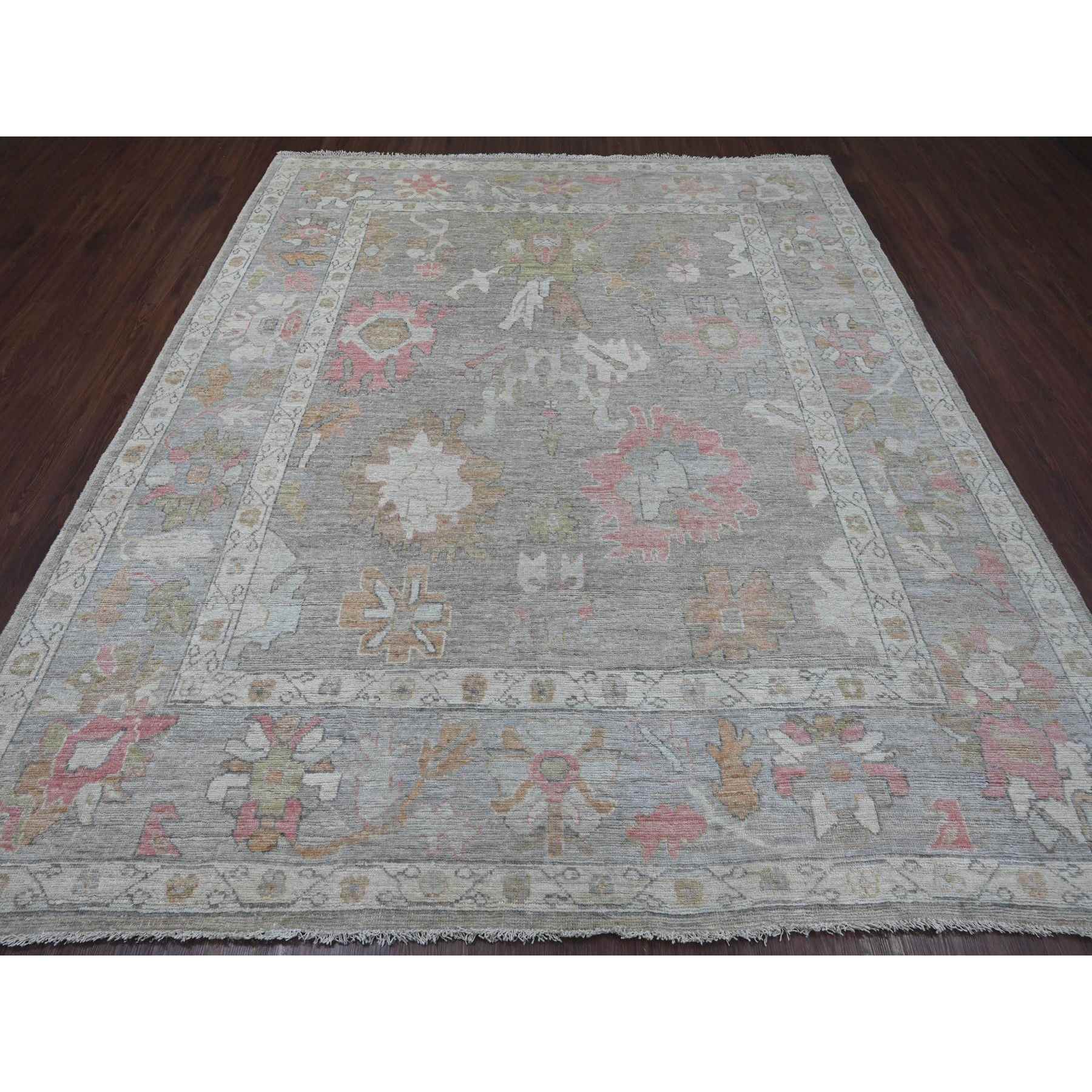 Oushak-And-Peshawar-Hand-Knotted-Rug-108070