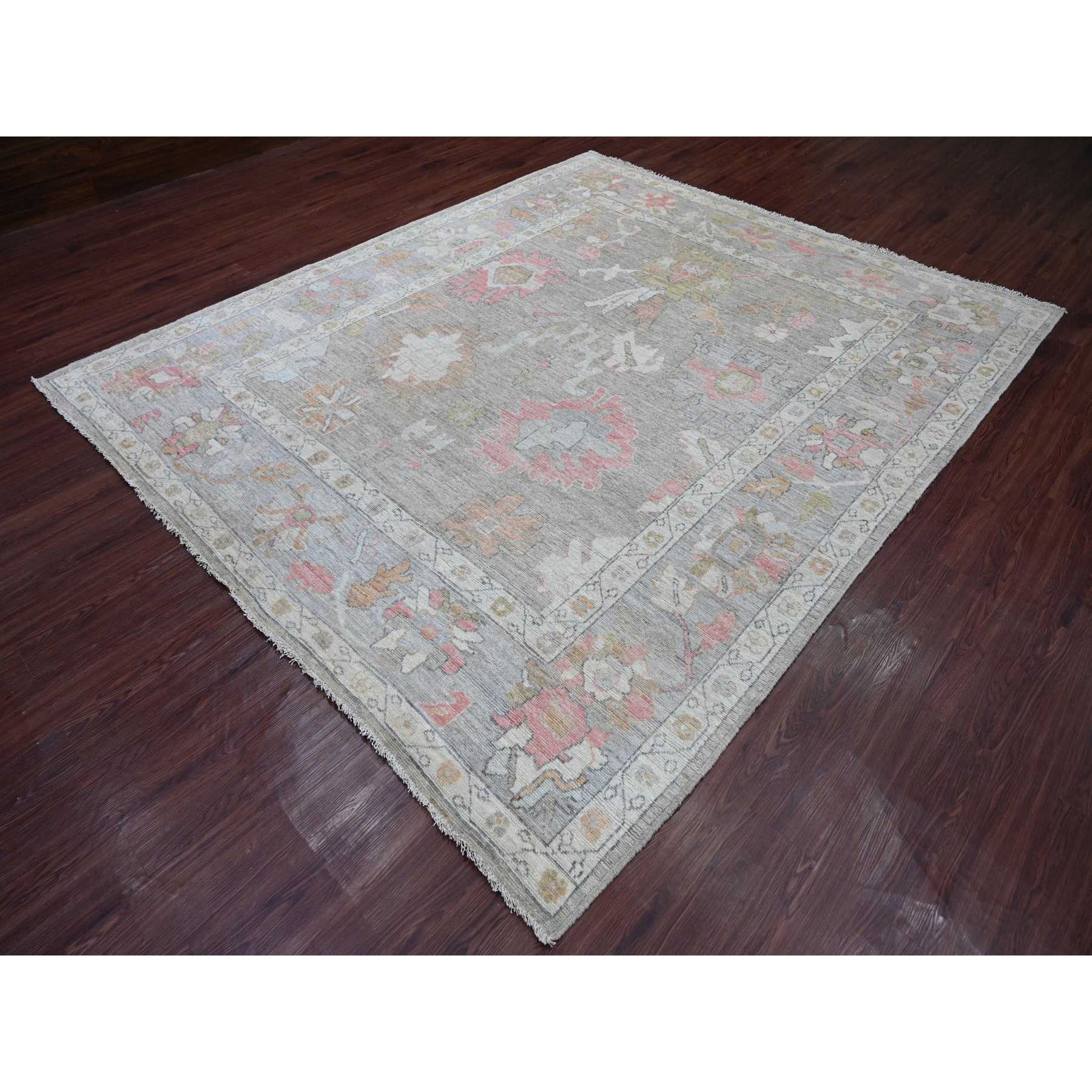 Oushak-And-Peshawar-Hand-Knotted-Rug-108070