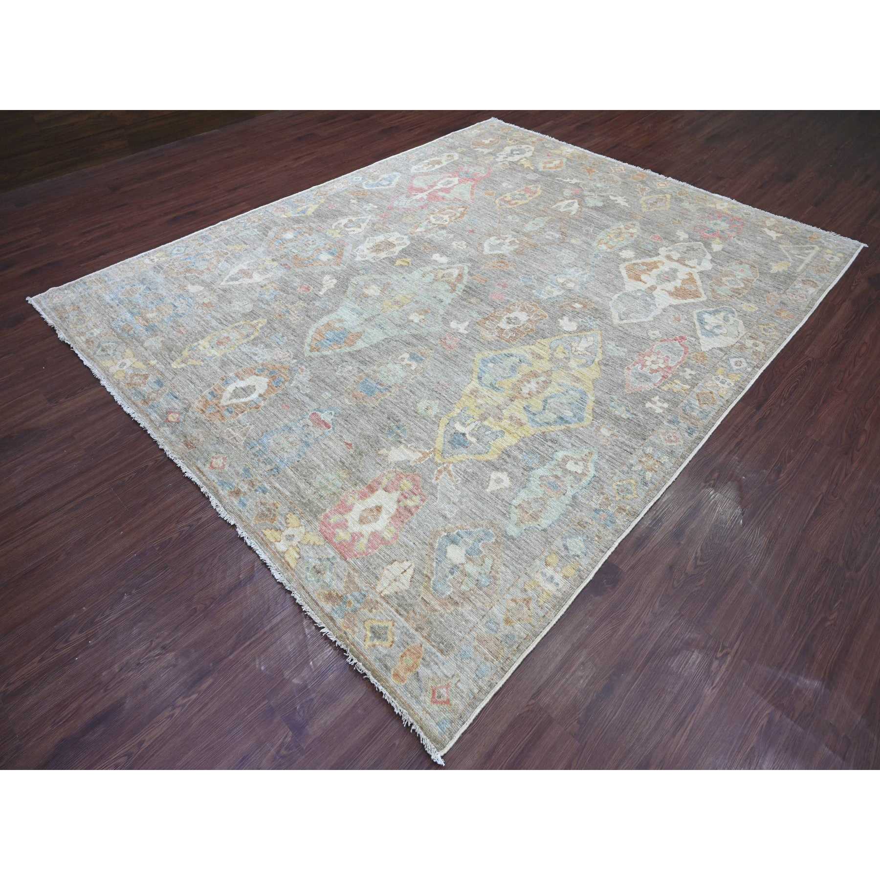 Oushak-And-Peshawar-Hand-Knotted-Rug-108075