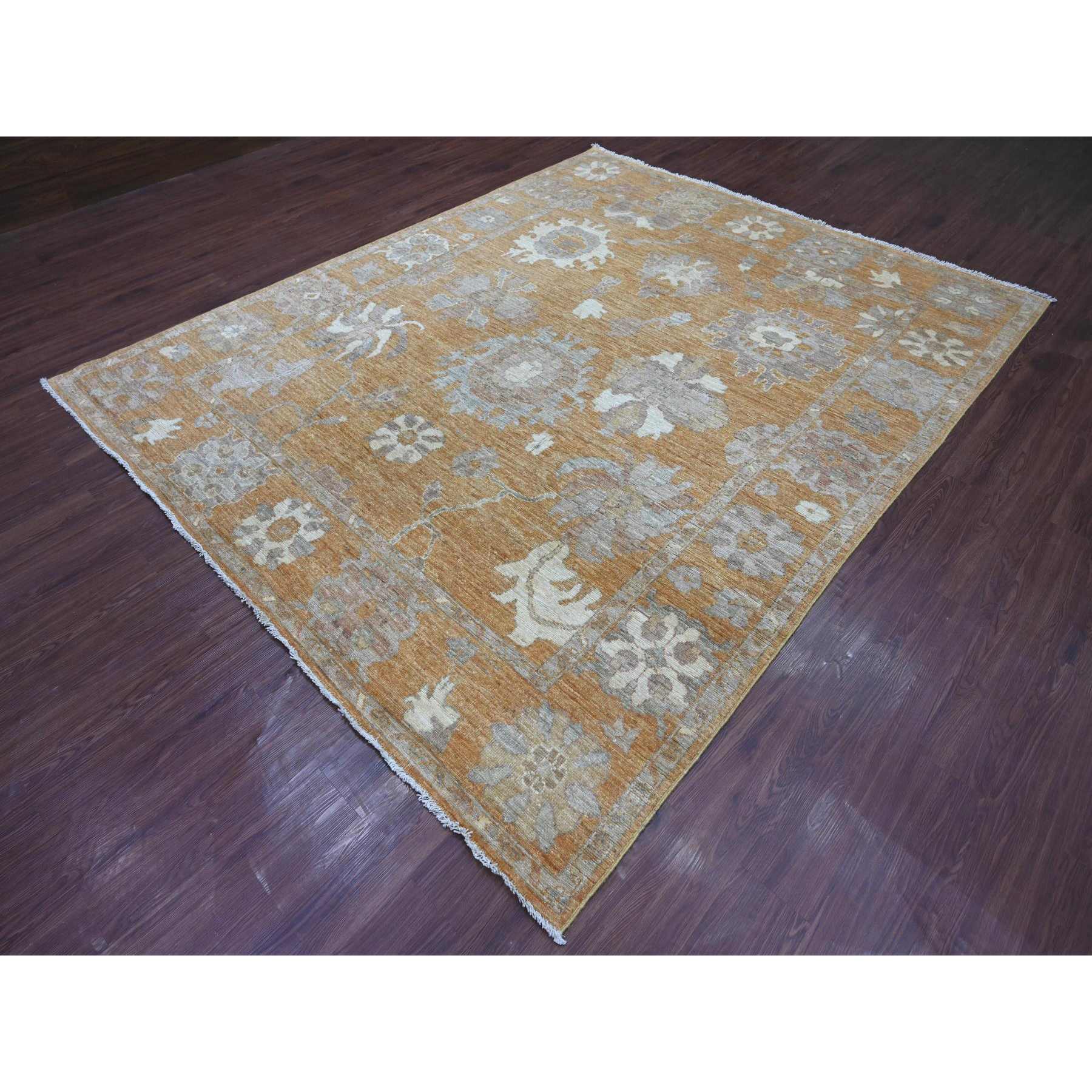 Oushak-And-Peshawar-Hand-Knotted-Rug-108085