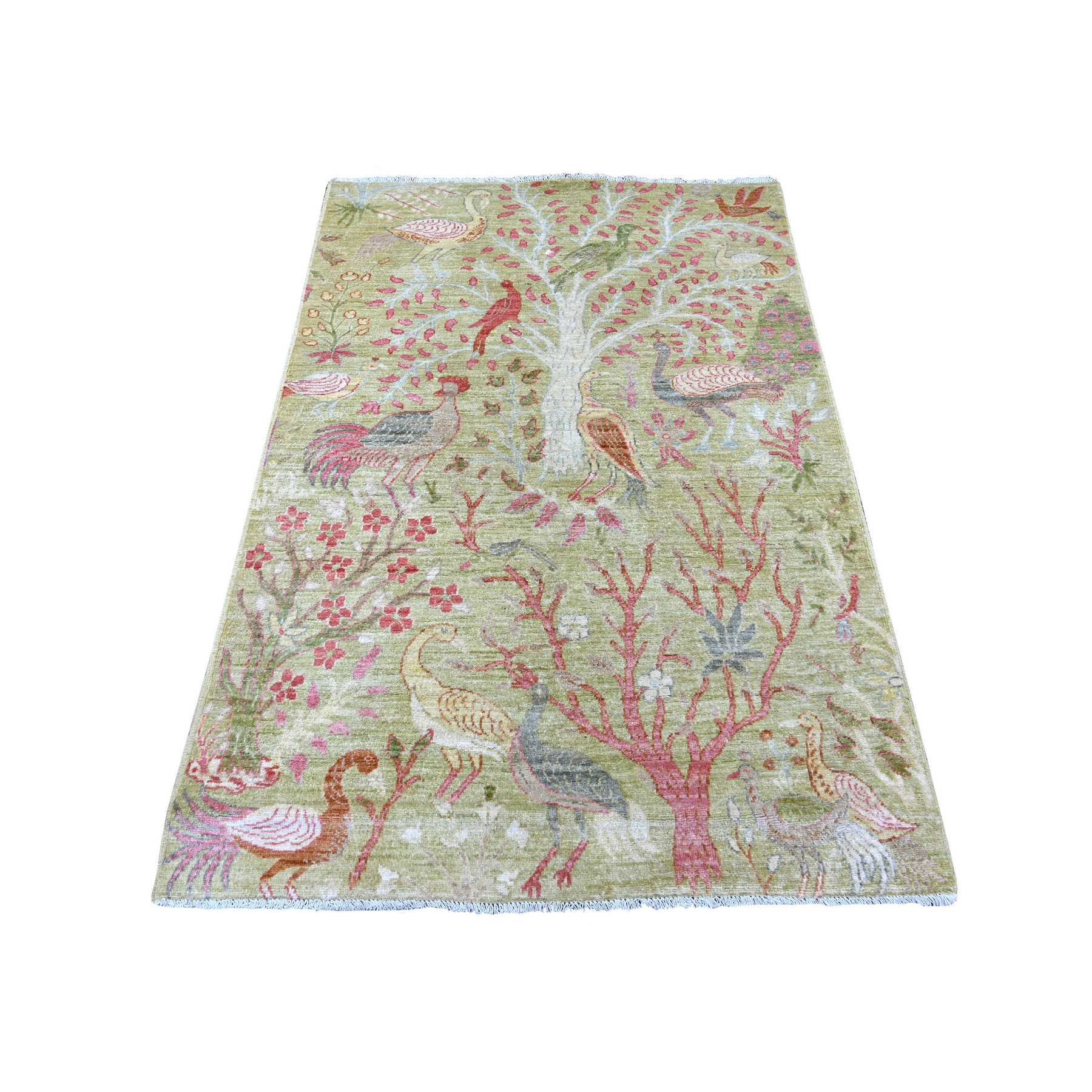 Oushak-And-Peshawar-Hand-Knotted-Rug-108160