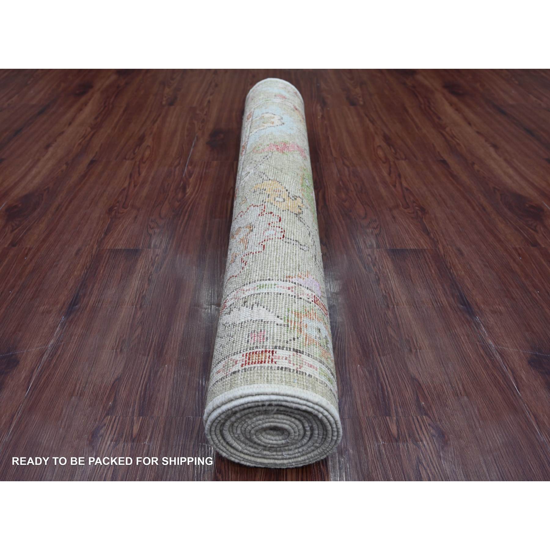 Oushak-And-Peshawar-Hand-Knotted-Rug-108430