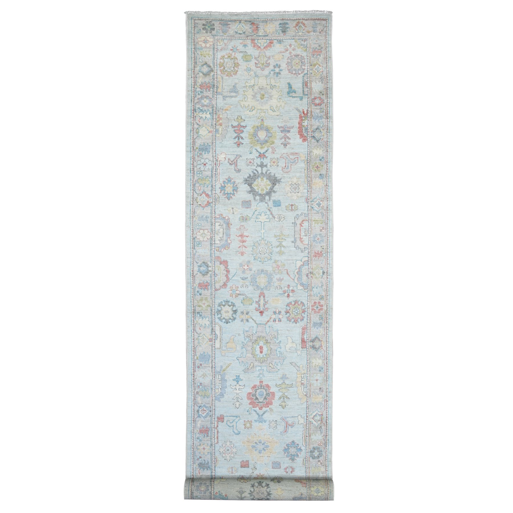 Oushak-And-Peshawar-Hand-Knotted-Rug-108435