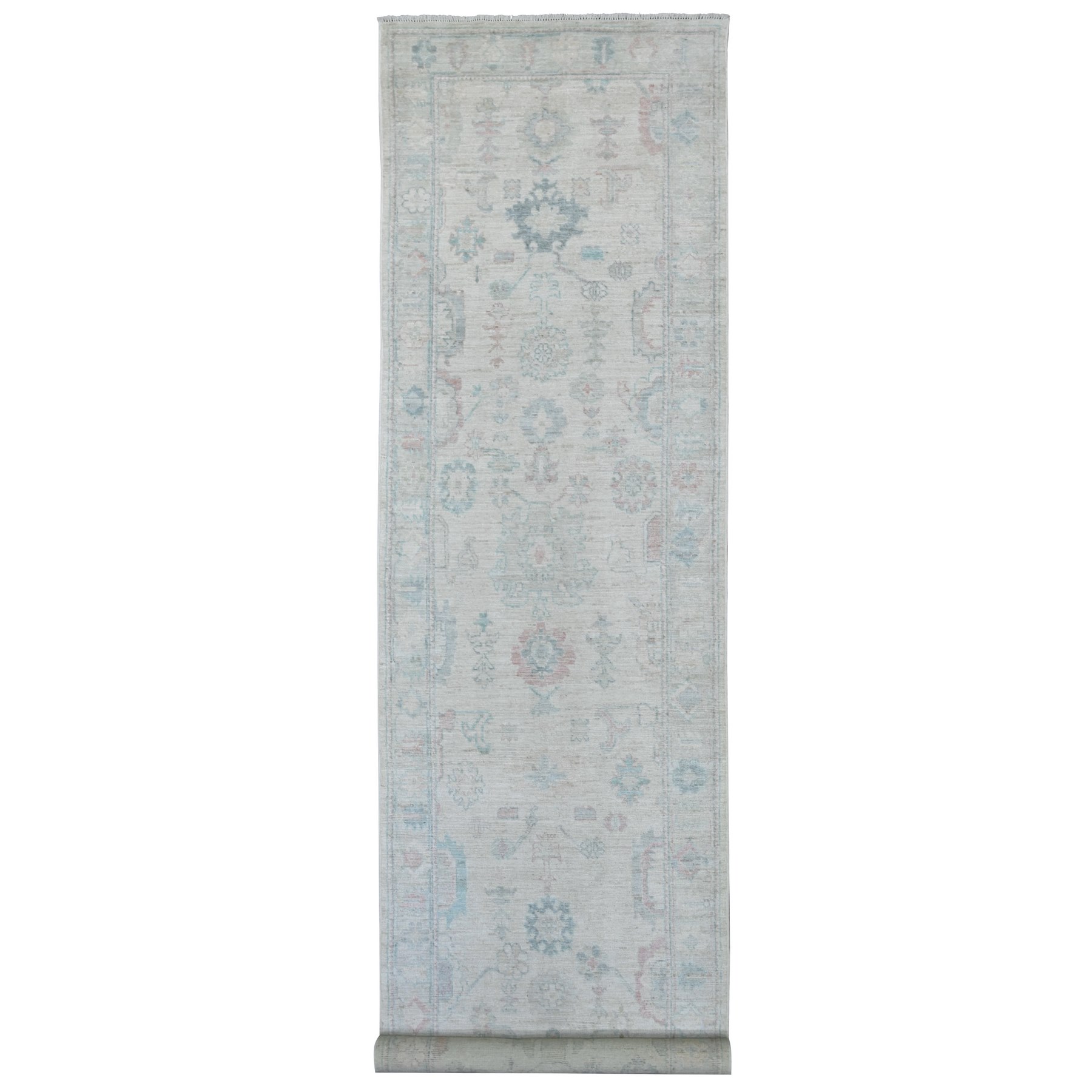 Oushak-And-Peshawar-Hand-Knotted-Rug-108445