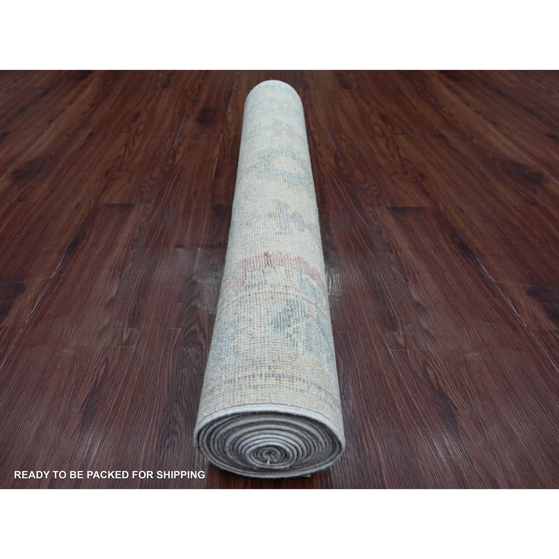 Oushak-And-Peshawar-Hand-Knotted-Rug-108445