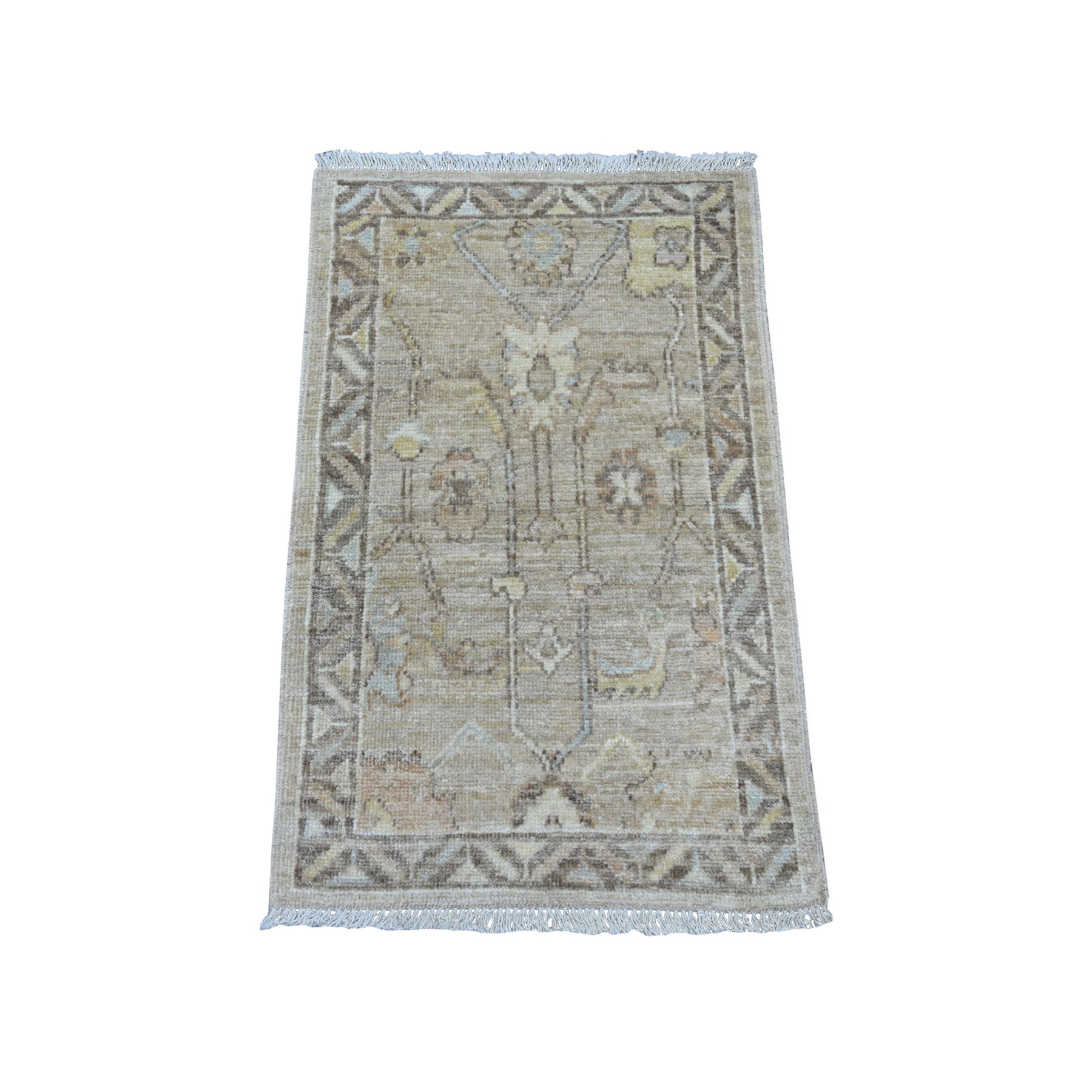 Oushak-And-Peshawar-Hand-Knotted-Rug-108475