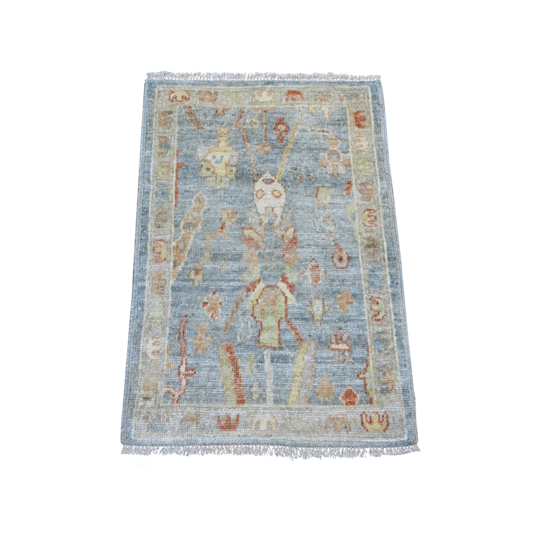 Oushak-And-Peshawar-Hand-Knotted-Rug-108485