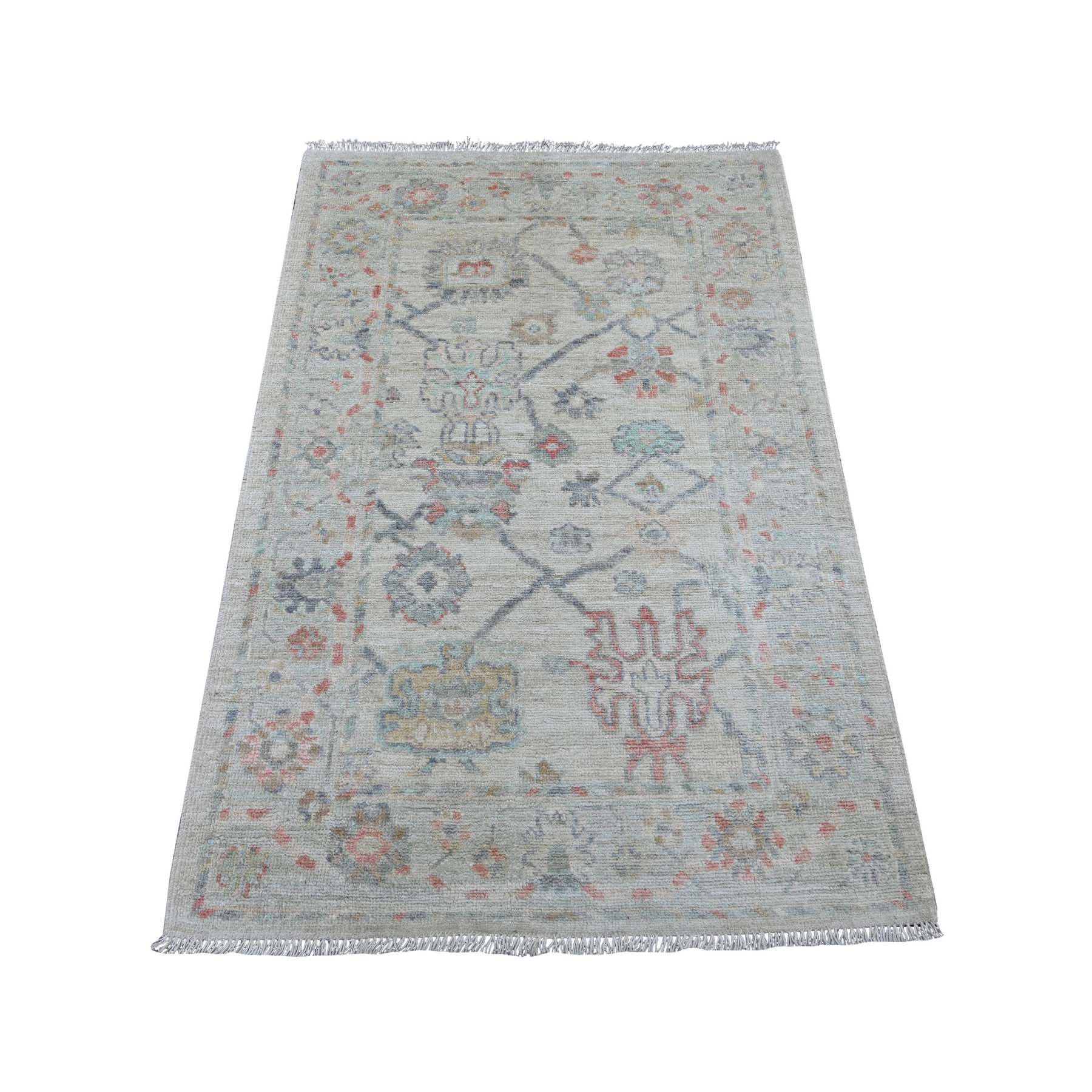 Oushak-And-Peshawar-Hand-Knotted-Rug-108495