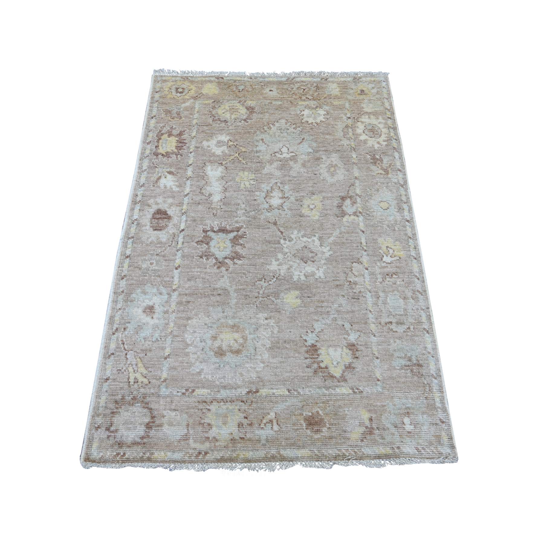 Oushak-And-Peshawar-Hand-Knotted-Rug-108510