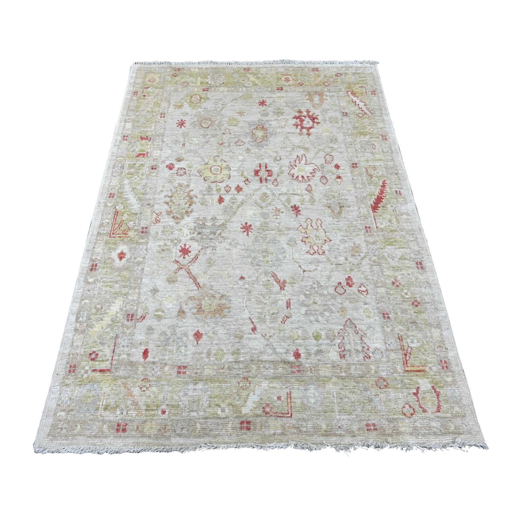 Oushak-And-Peshawar-Hand-Knotted-Rug-108785