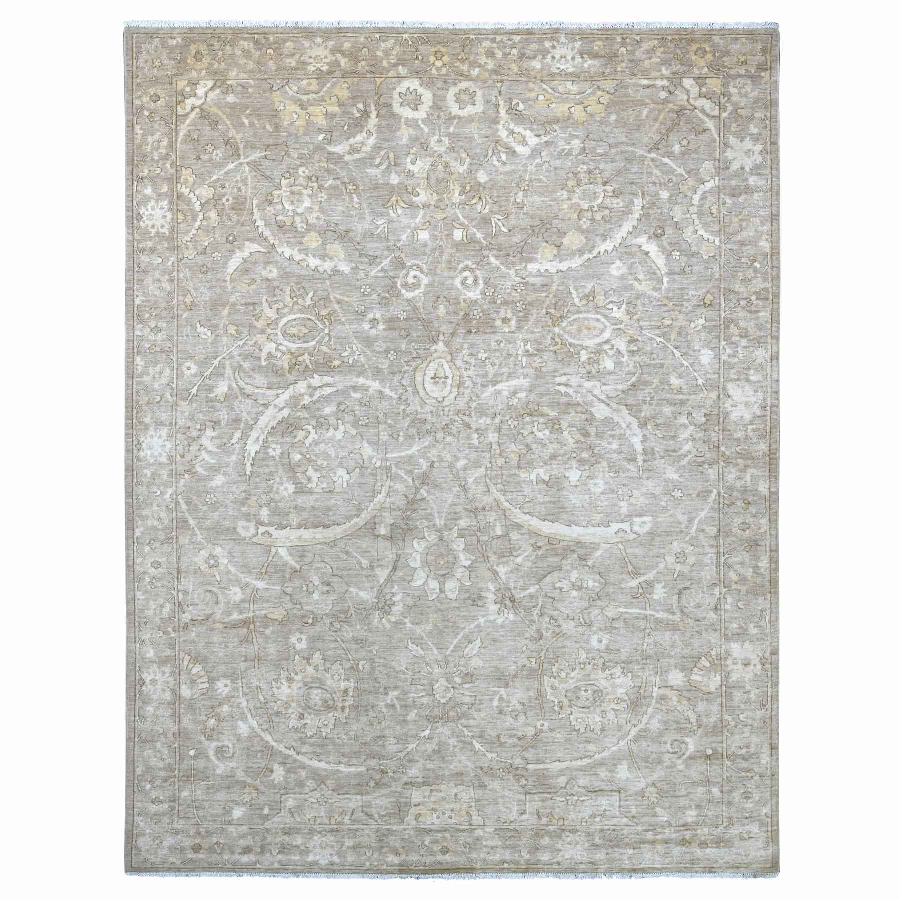 Oushak-And-Peshawar-Hand-Knotted-Rug-109380