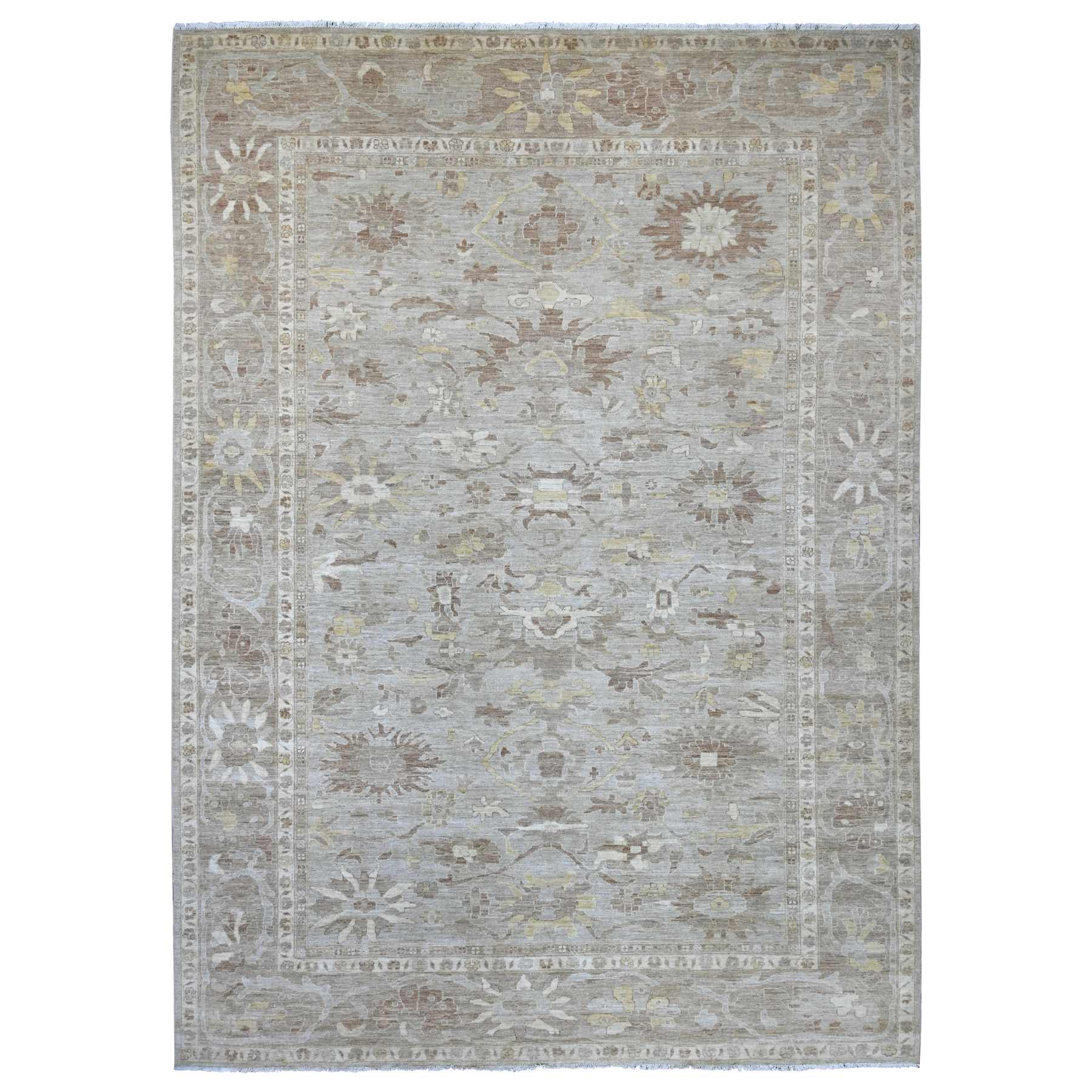 Oushak-And-Peshawar-Hand-Knotted-Rug-109390