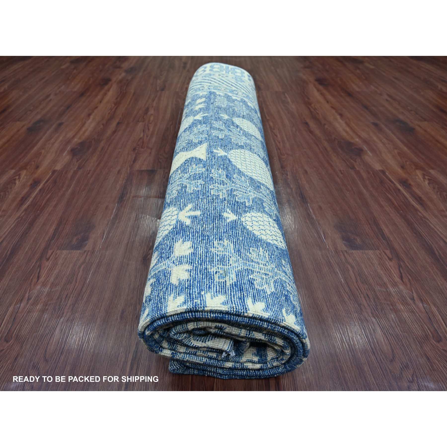 Oushak-And-Peshawar-Hand-Knotted-Rug-109395