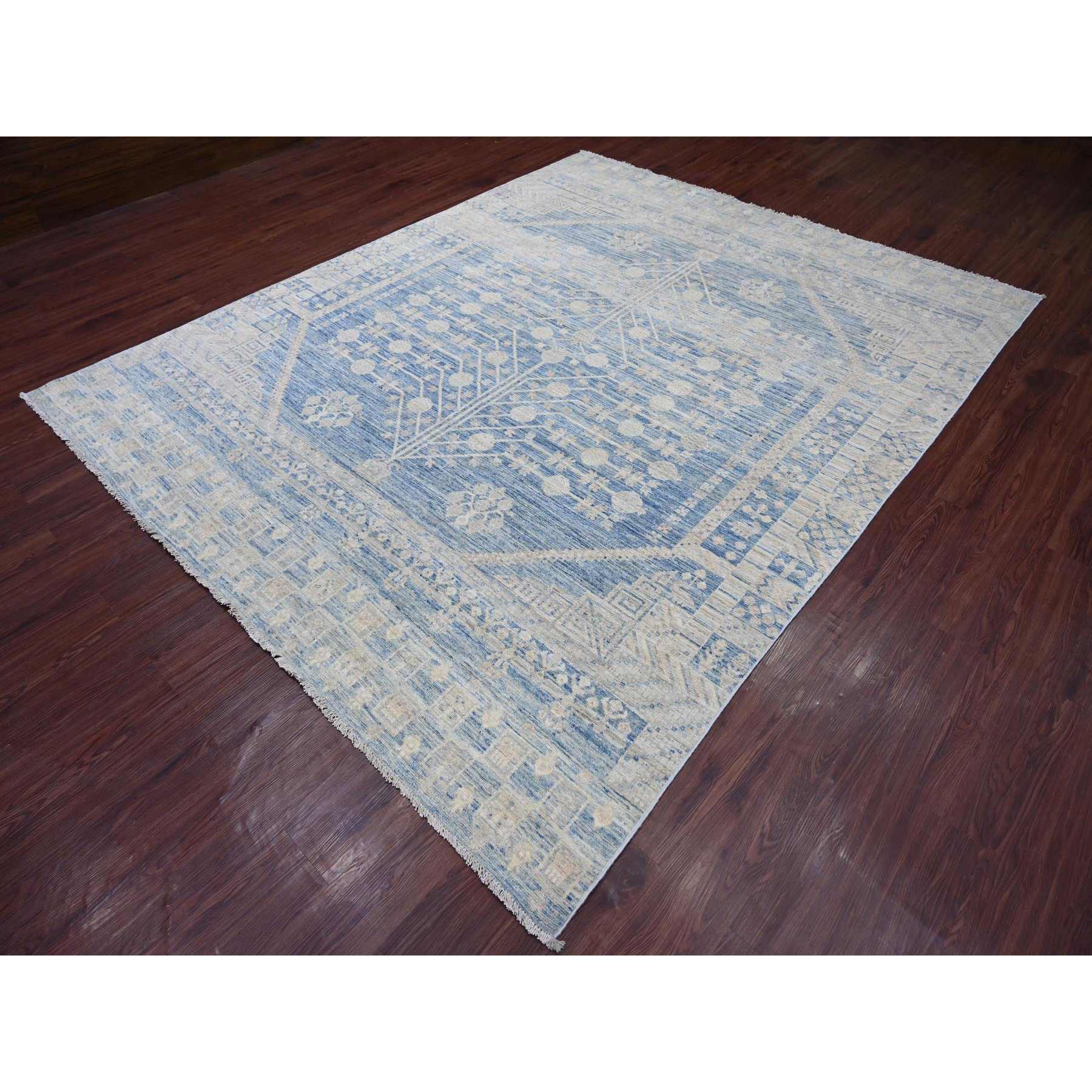 Oushak-And-Peshawar-Hand-Knotted-Rug-109420