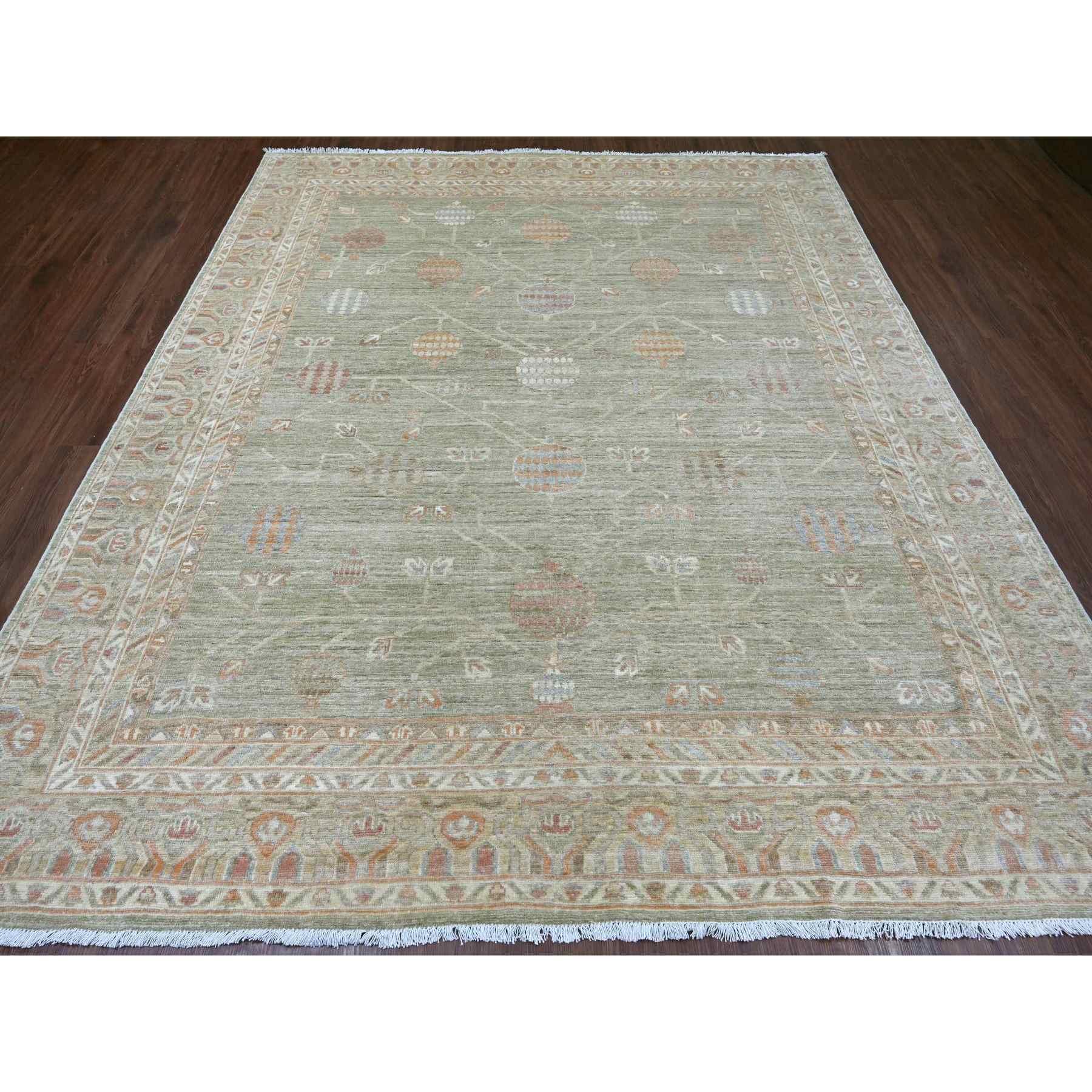 Oushak-And-Peshawar-Hand-Knotted-Rug-109430