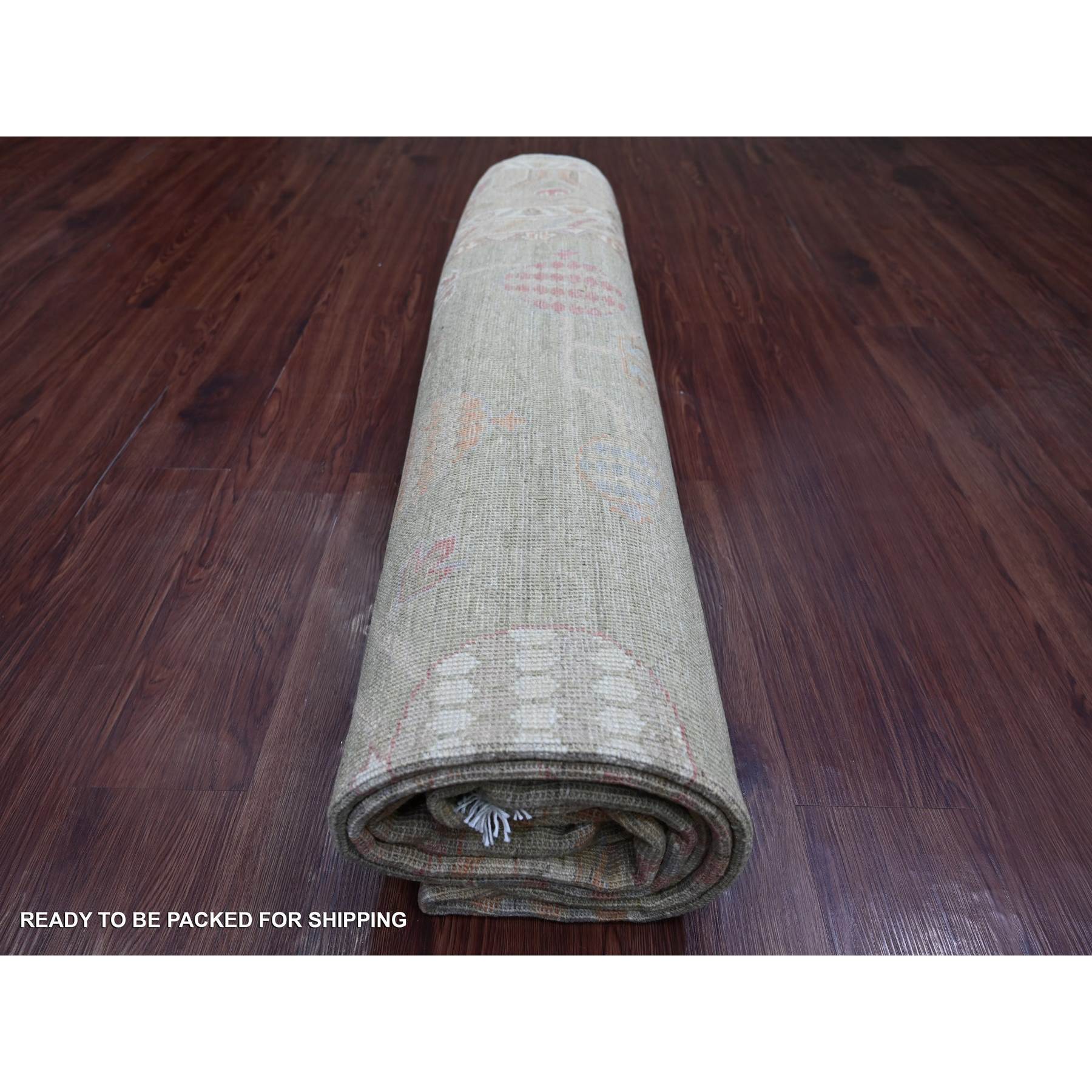 Oushak-And-Peshawar-Hand-Knotted-Rug-109430