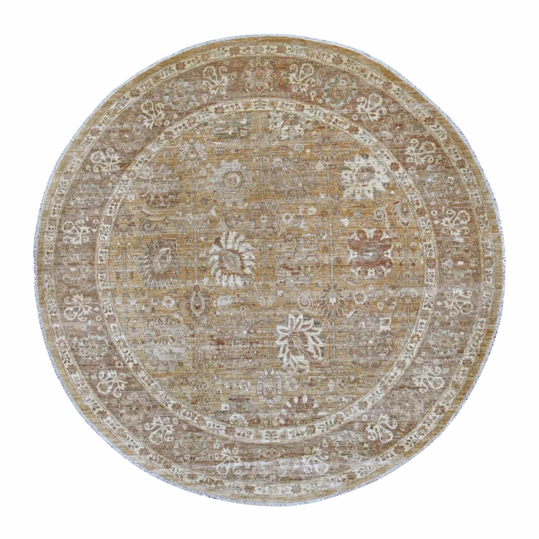 Oushak-And-Peshawar-Hand-Knotted-Rug-109435