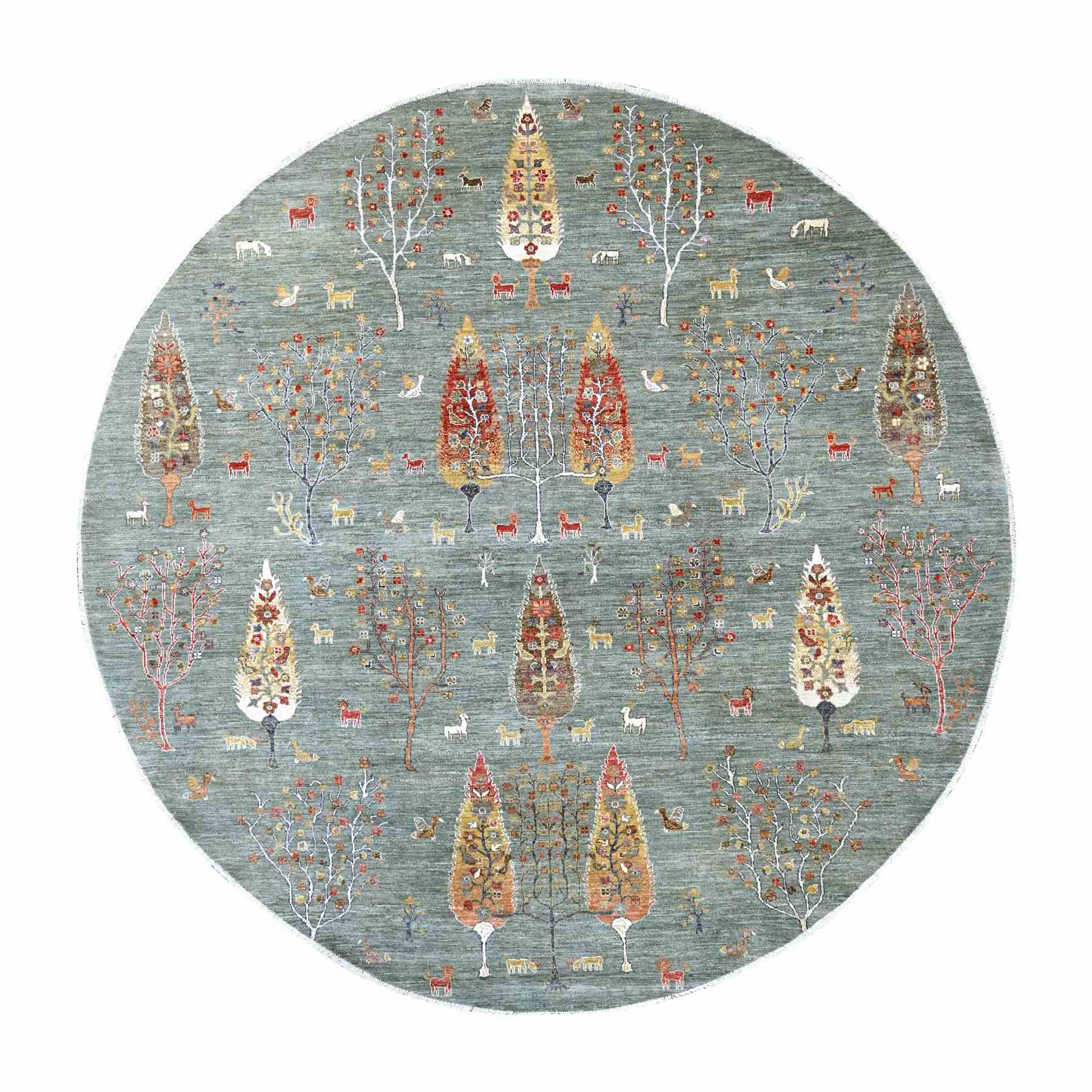 Oushak-And-Peshawar-Hand-Knotted-Rug-109440