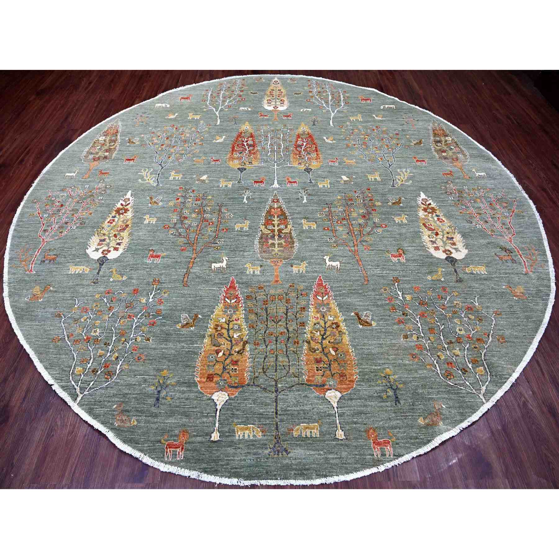 Oushak-And-Peshawar-Hand-Knotted-Rug-109440