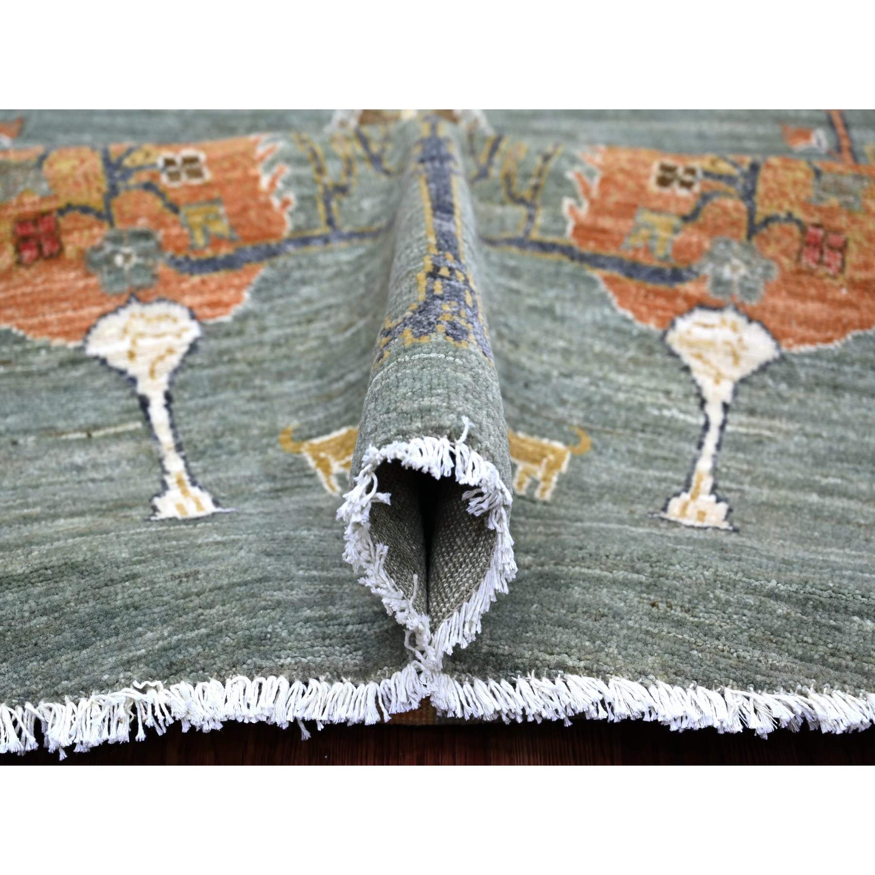 Oushak-And-Peshawar-Hand-Knotted-Rug-109440